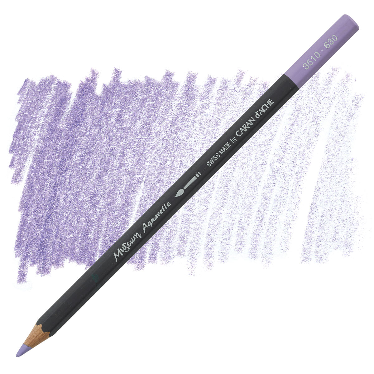 Caran D'Ache Museum Aquarelle Pencil - Ultramarine Violet pencil and swatch