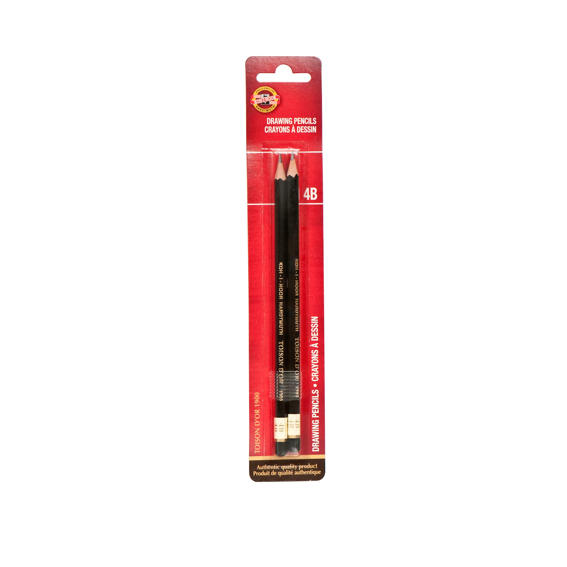 Kohinoor Hardmuth Toison d'Or Artist Drawing Pencils, Pkg of 2 4B