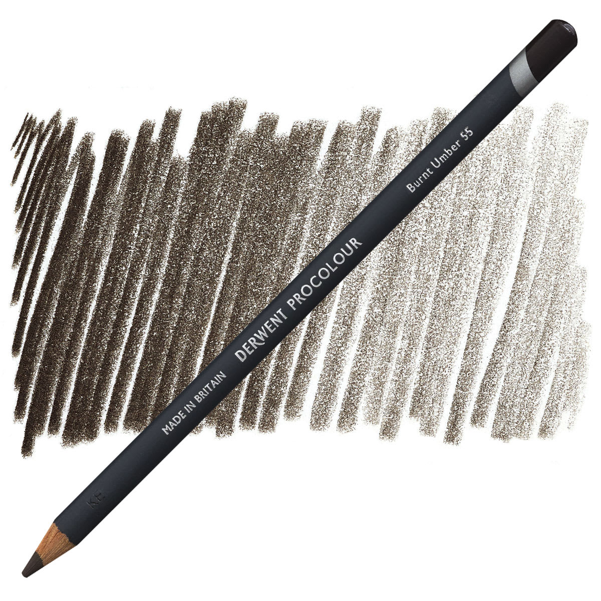 Derwent ProColour Colored Pencil - Burnt Umber pencil and swatch