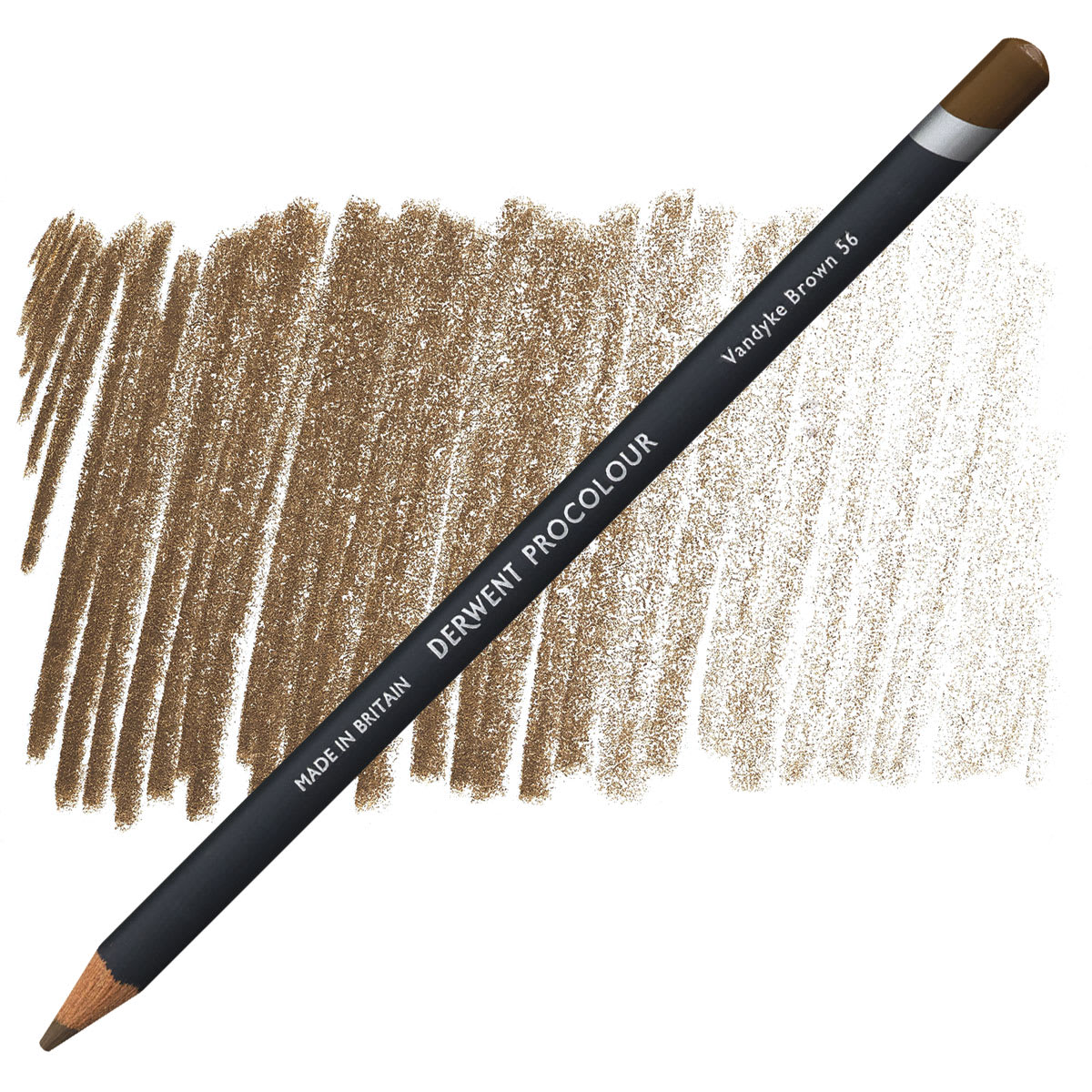 Derwent ProColour Colored Pencil - Vandyke Brown pencil and swatch
