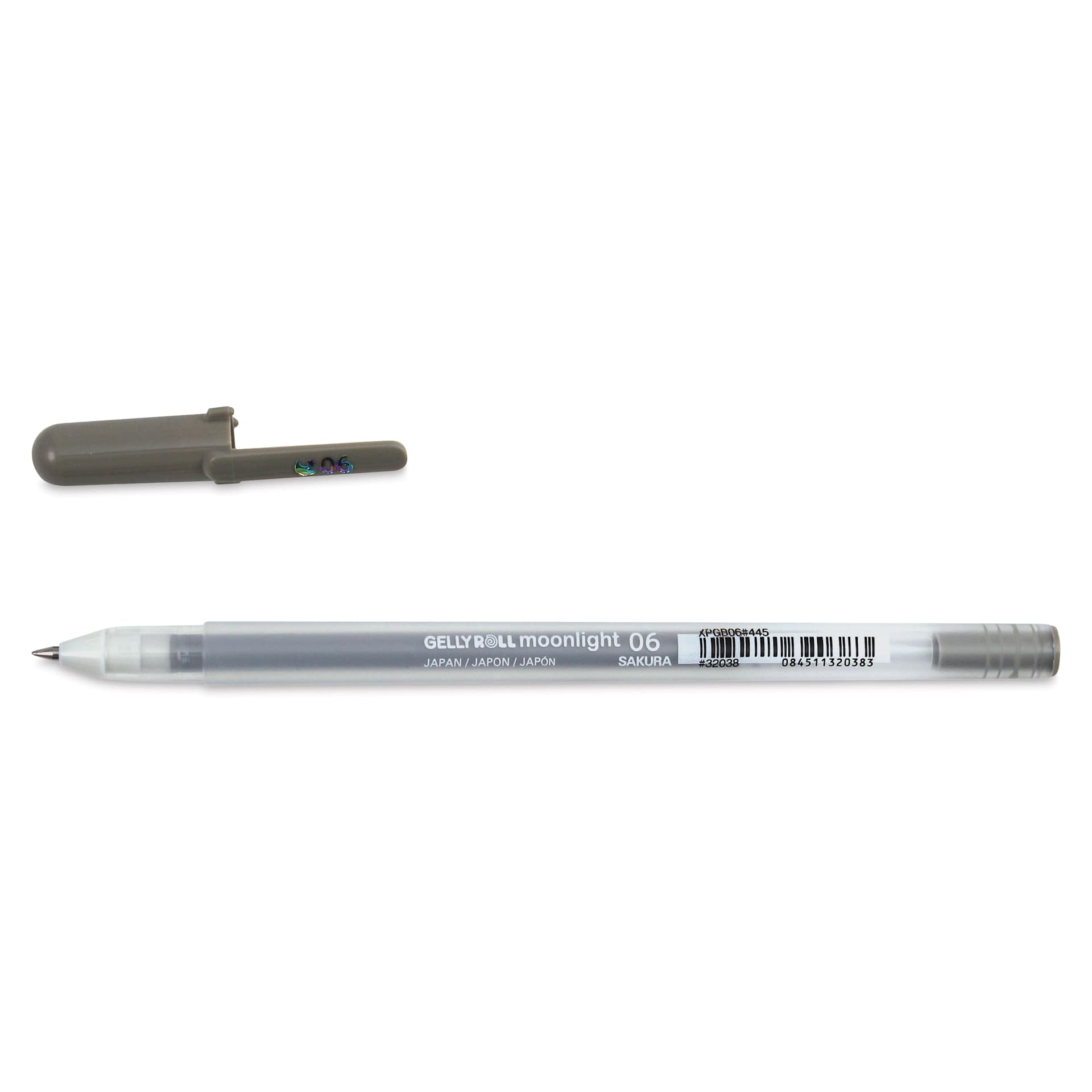 Sakura Gelly Roll Moonlight Pen - Warm Gray, Fine Point with cap off