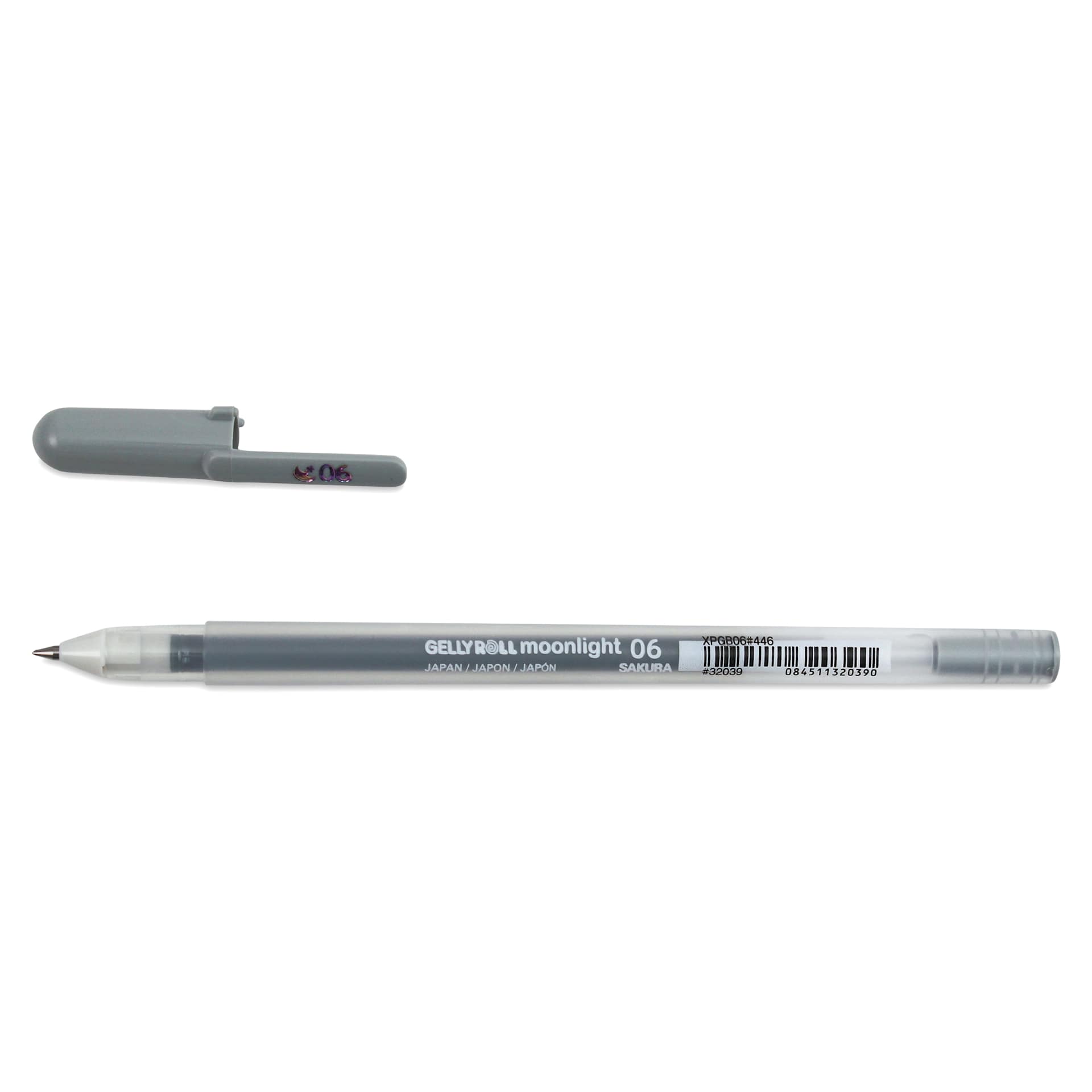 Sakura Gelly Roll Moonlight Pen - Green Gray, Fine Point with cap off