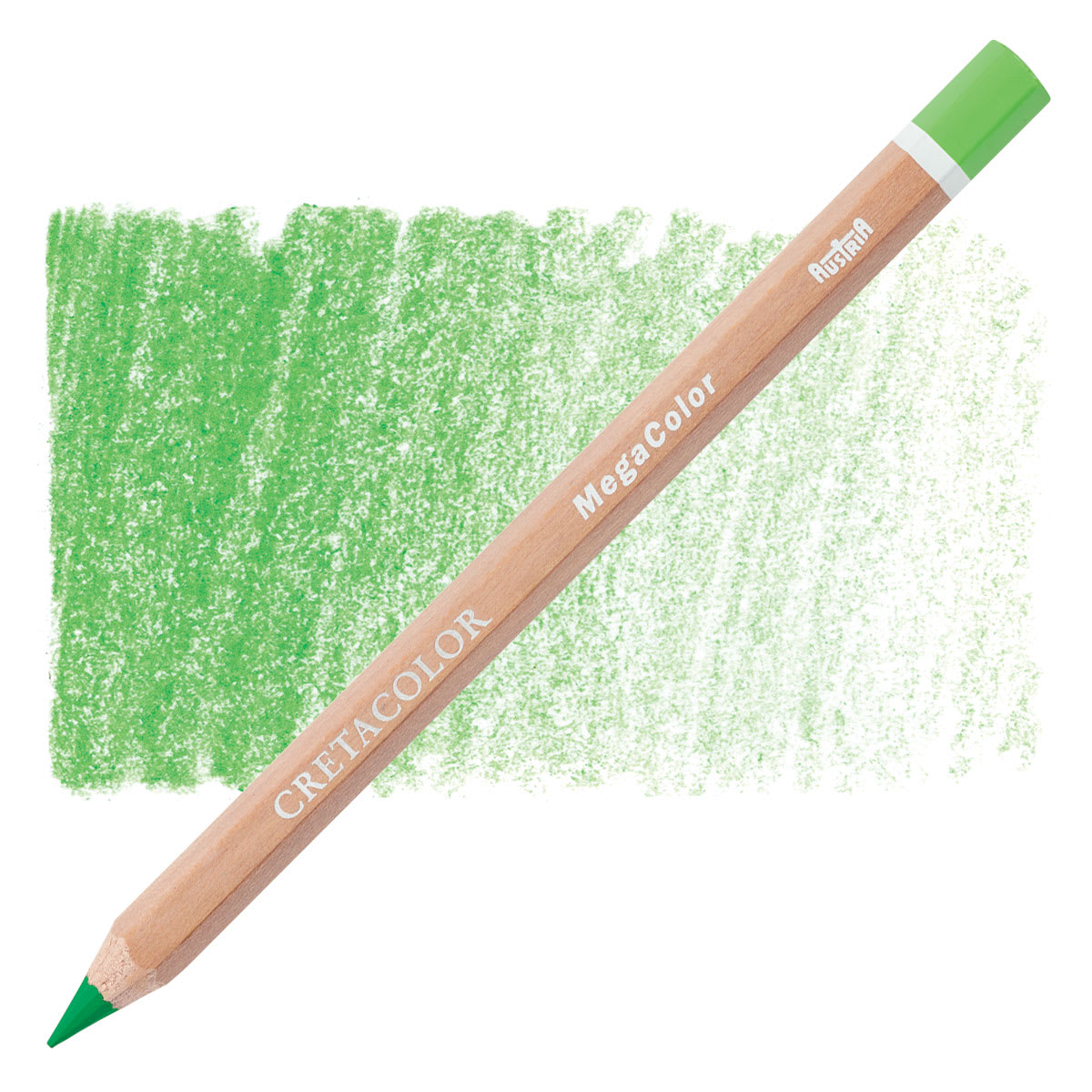 Cretacolor Mega Colored Pencil - Moss Green Light pencil and swatch