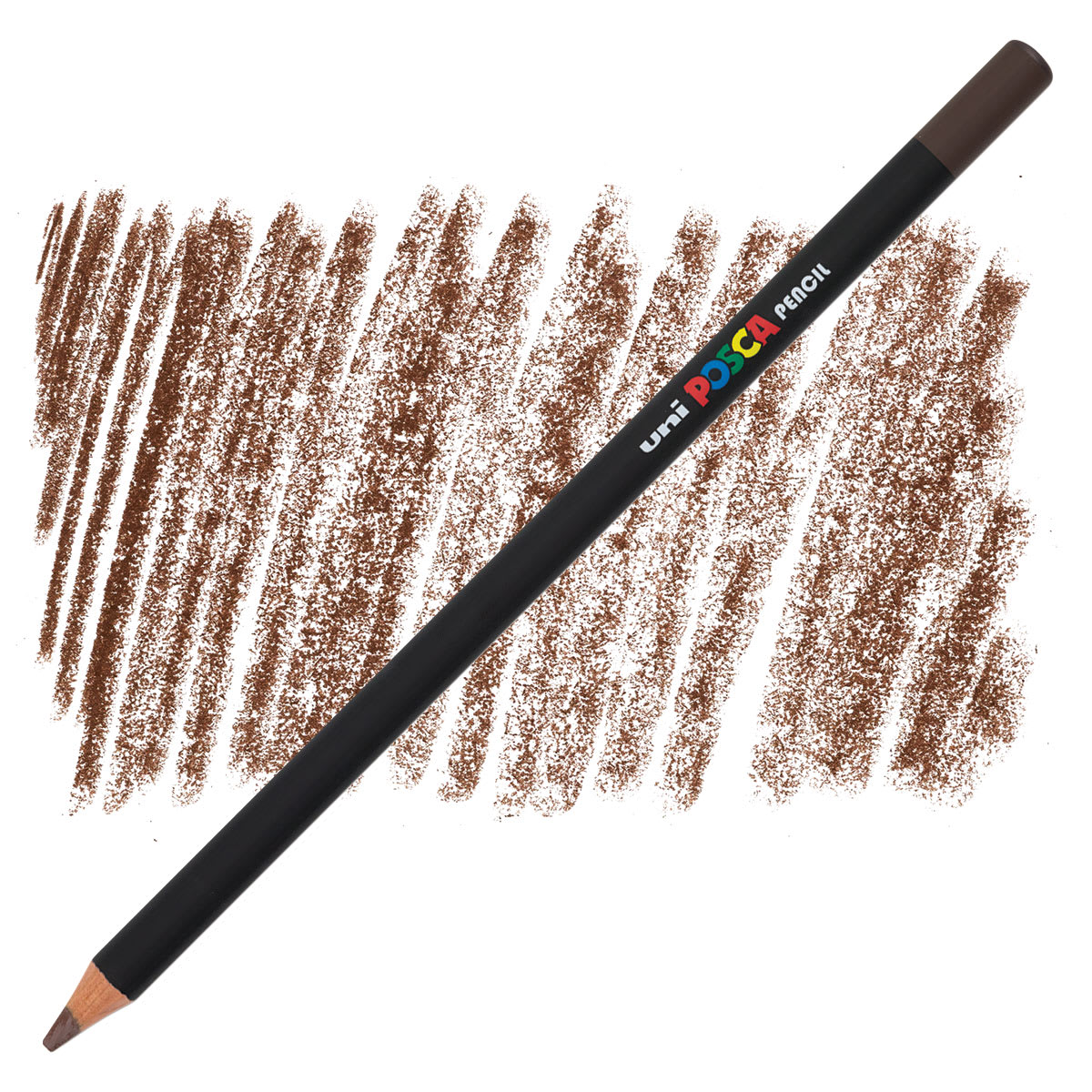 Posca Colored Pencil - Dark Brown pencil and swatch