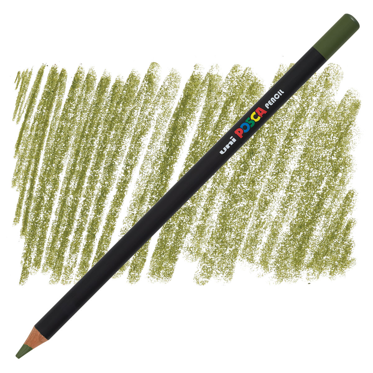 Posca Colored Pencil - Khaki Green pencil and swatch