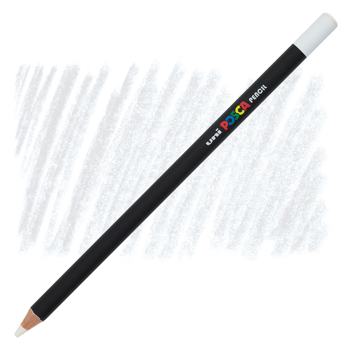 Posca Colored Pencil - White pencil and swatch