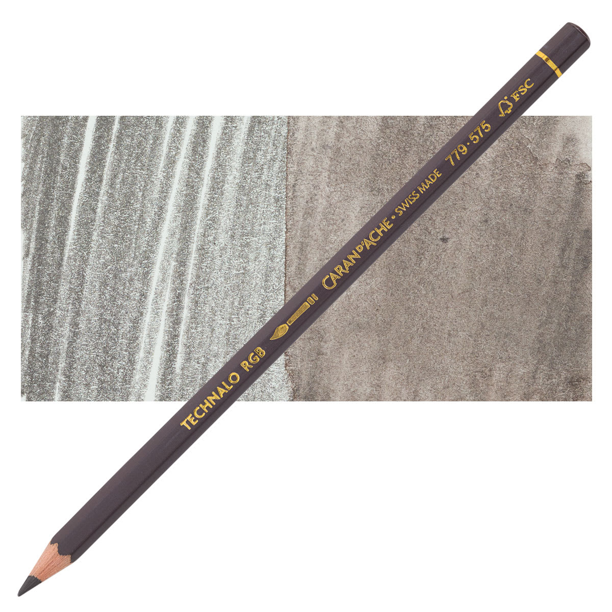 Caran d’Ache Technalo Water Soluble Colored Graphite Pencil - Red pencil and swatch