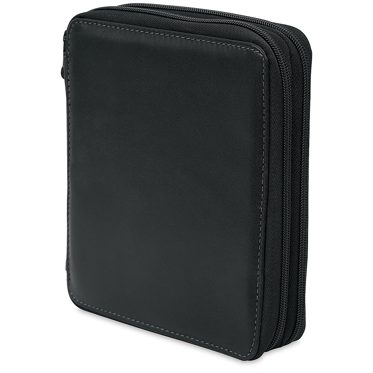Speedball Classic Leather Pencil Case - Smooth Black, for 72 Pencils