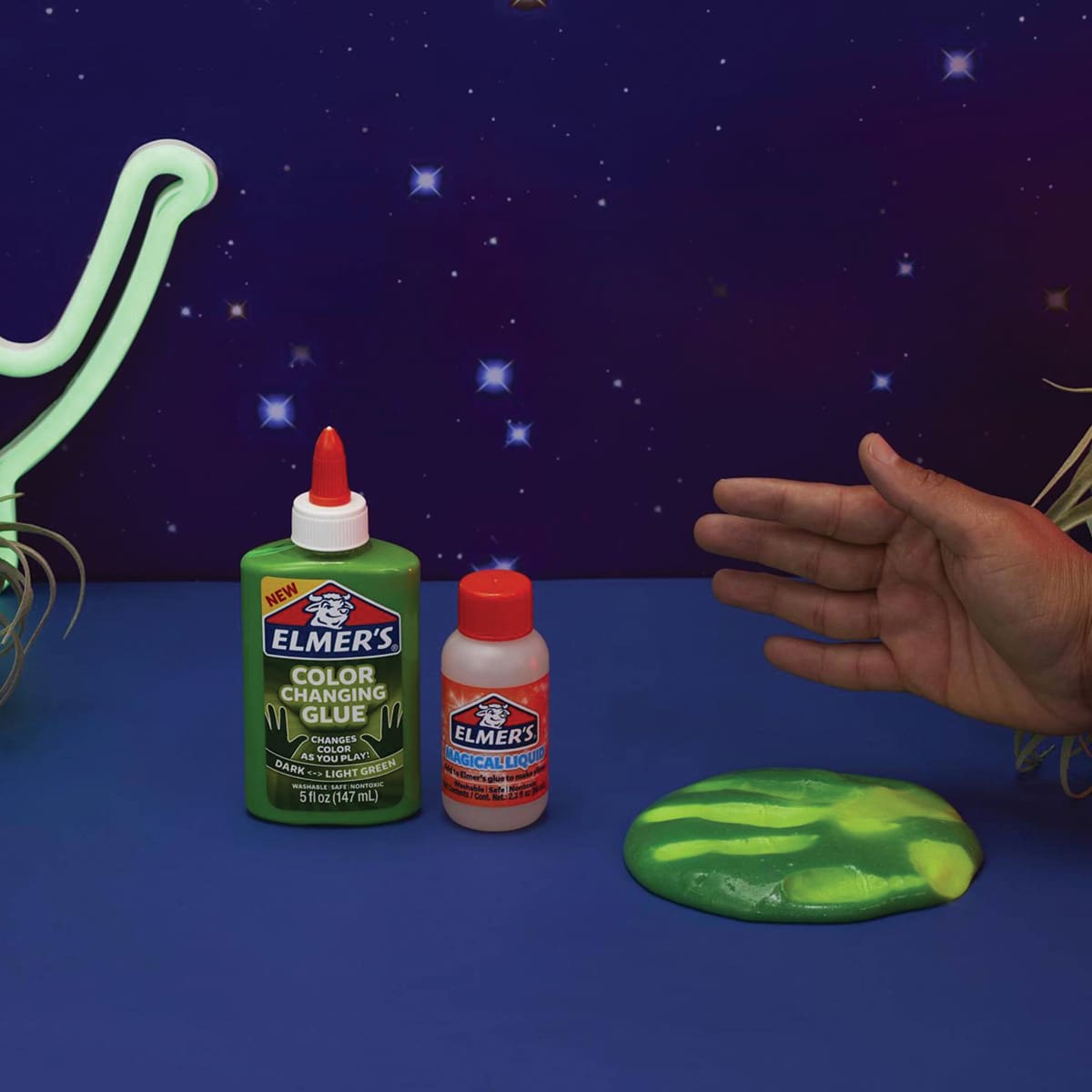 Elmer's Slime Kit - Dinosaur Night Slime Kit, Green Slime