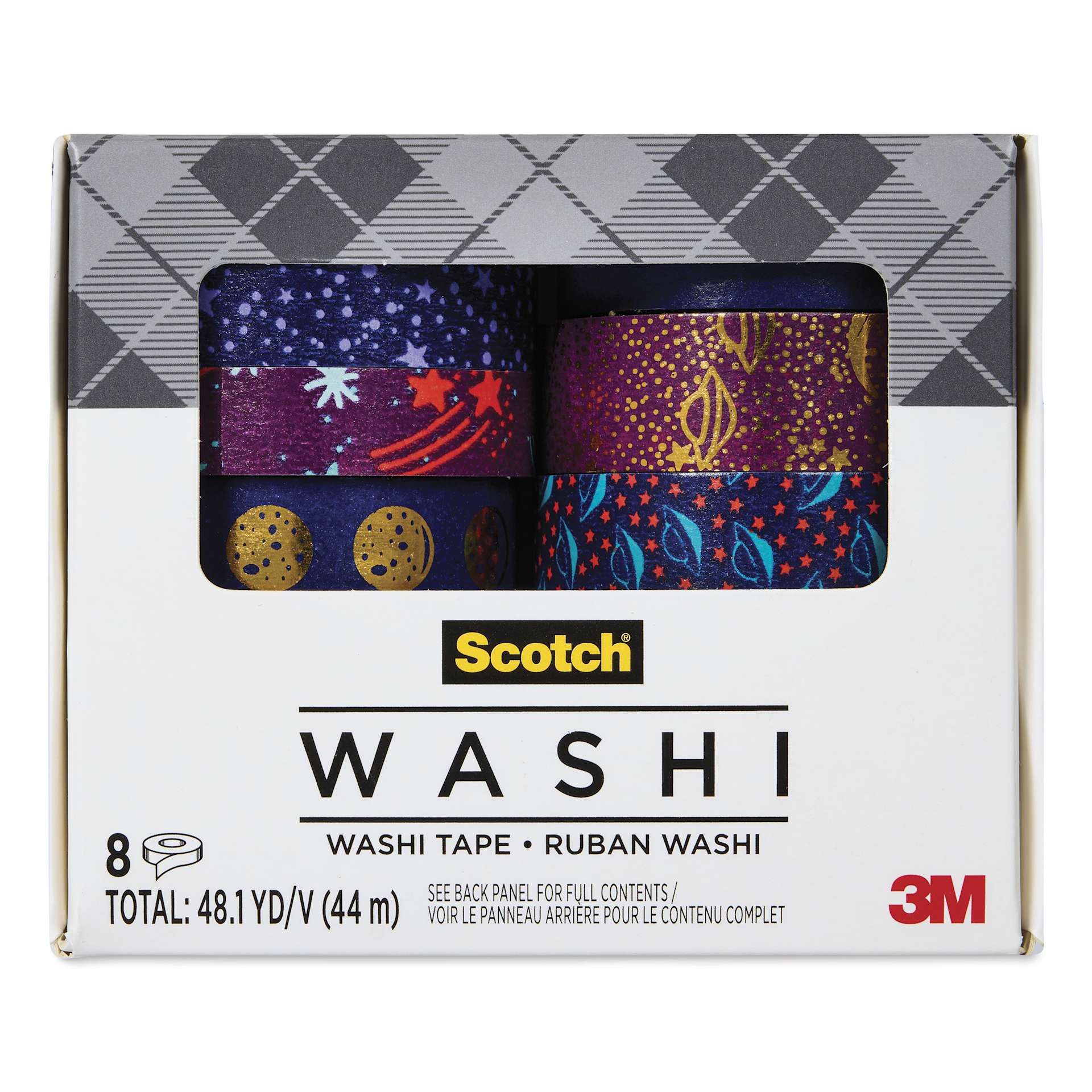 Scotch Washi Tape - Galaxy Colors, Set of 8 - front of packaging