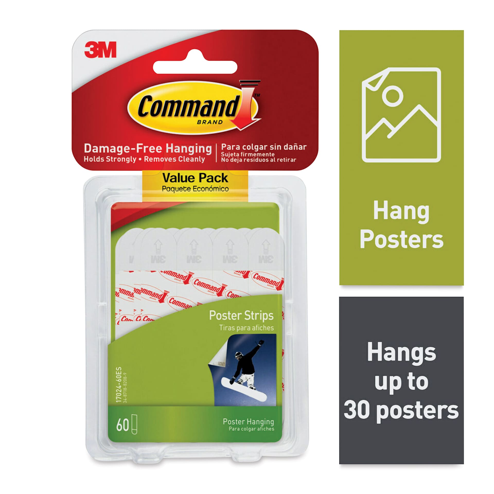 Hang posters, Hangs up to 30 posters