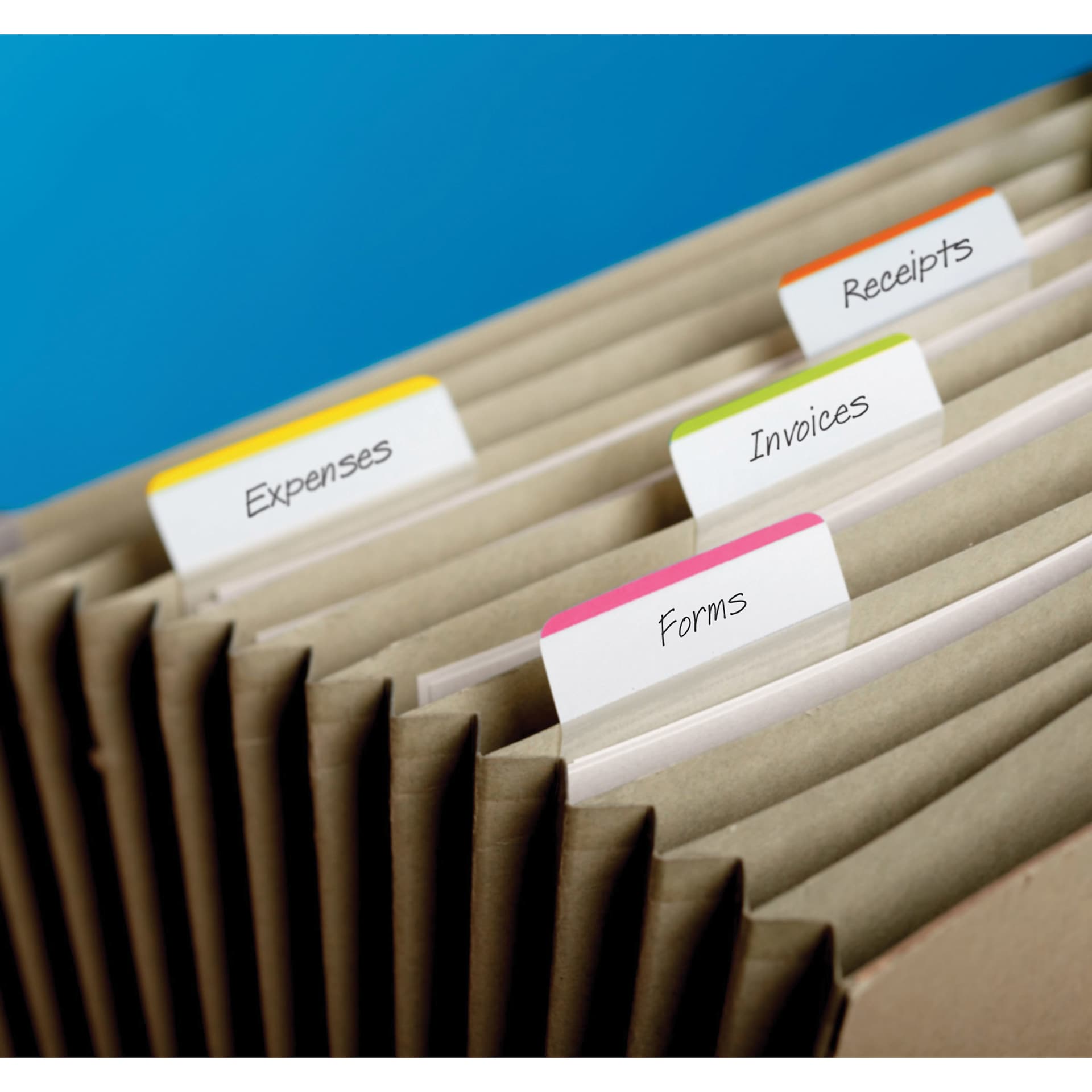Post-it Tabs - Bright Colors, Pkg of 24 organizing filing folders 
