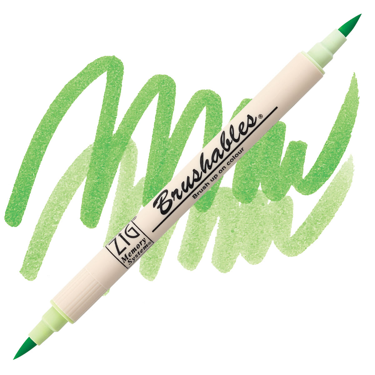 Zig Brushables Dual Tip Marker - Cool Cucumber marker and swatch