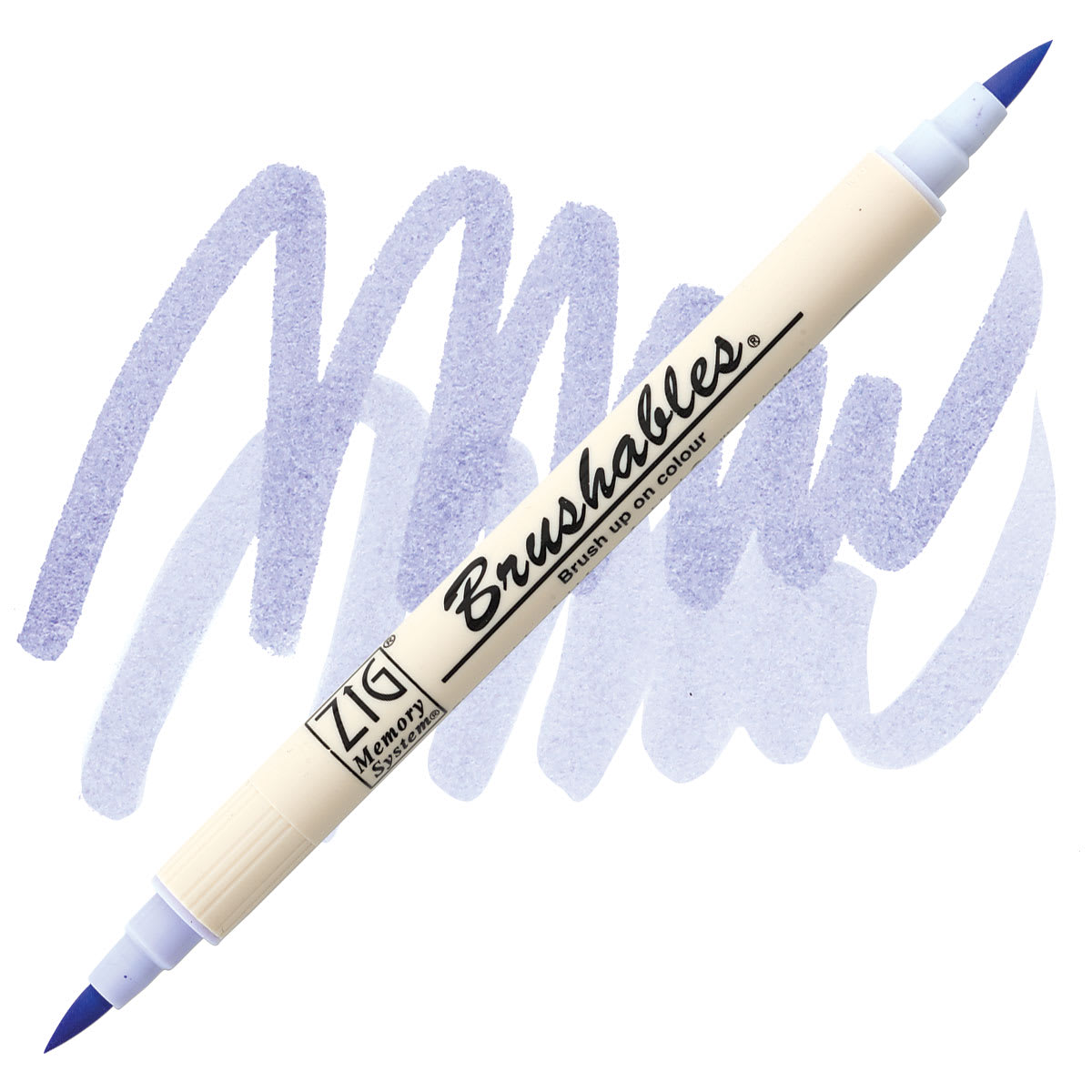 Zig Brushables Dual Tip Marker - English Lavender marker and swatch