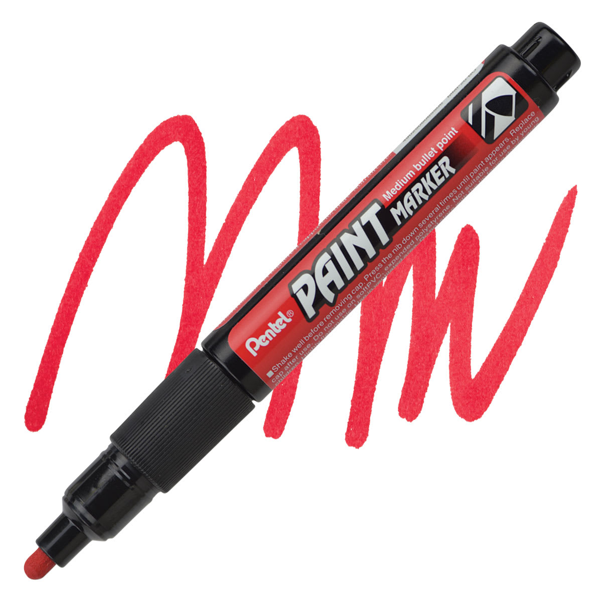 Pentel Paint Marker - Red marker and swatch