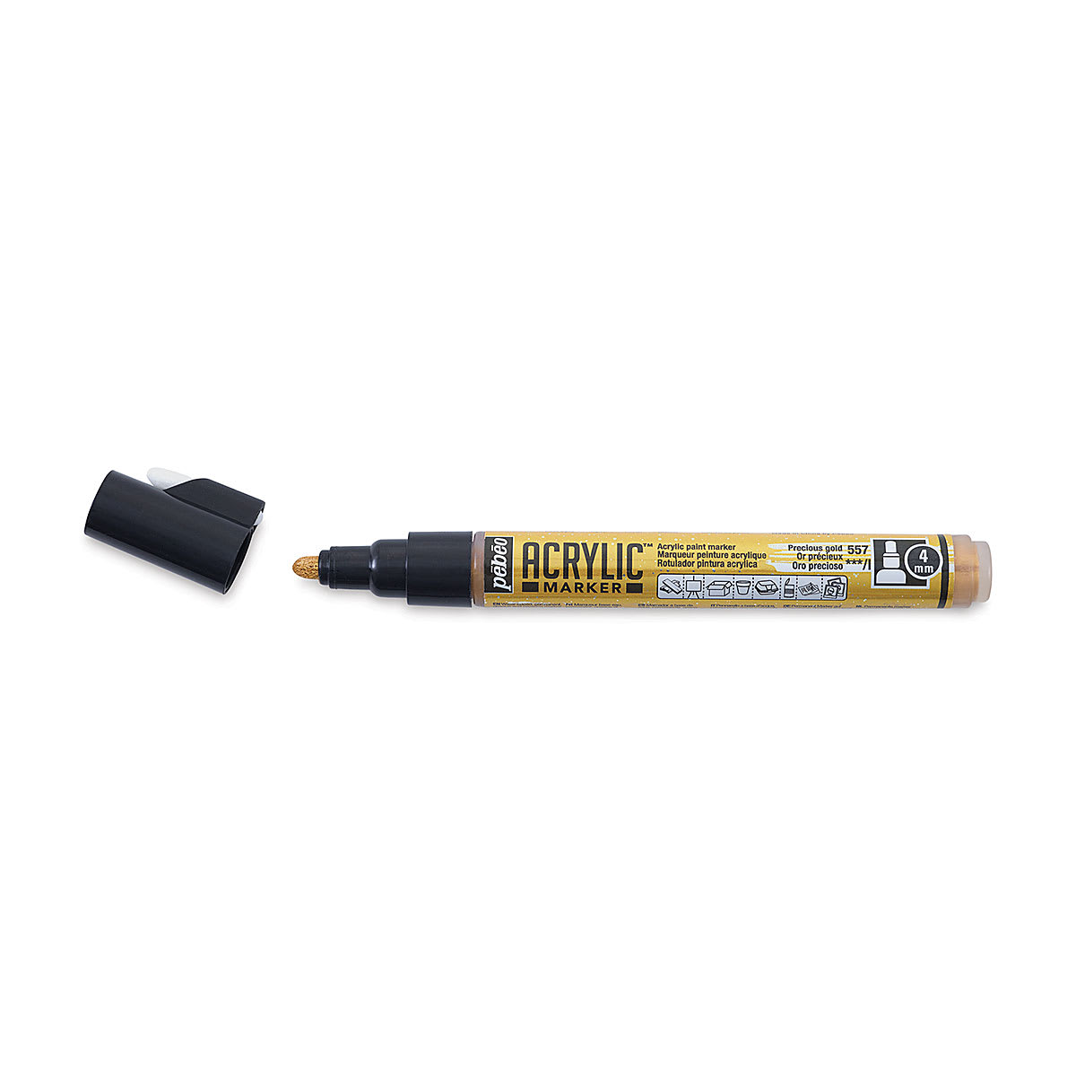 Pebeo Acrylic Marker - Precious Gold, 4 mm, Bullet Nib