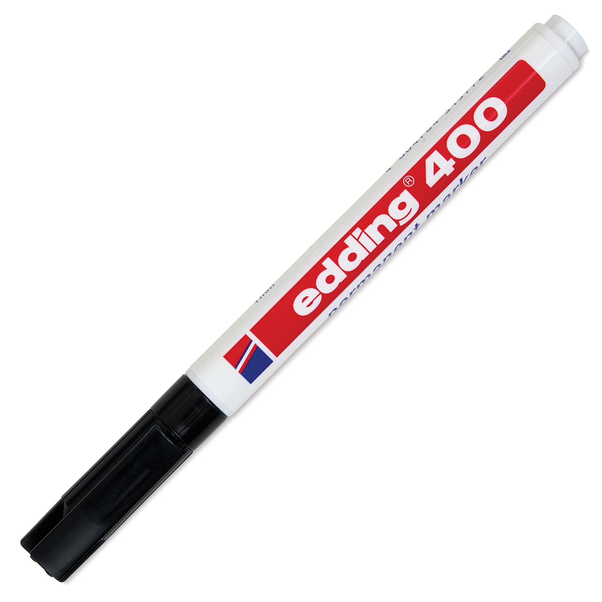 Edding Permanent Marker - Black, 400 Series, Bullet Nib, 1 mm, cap on