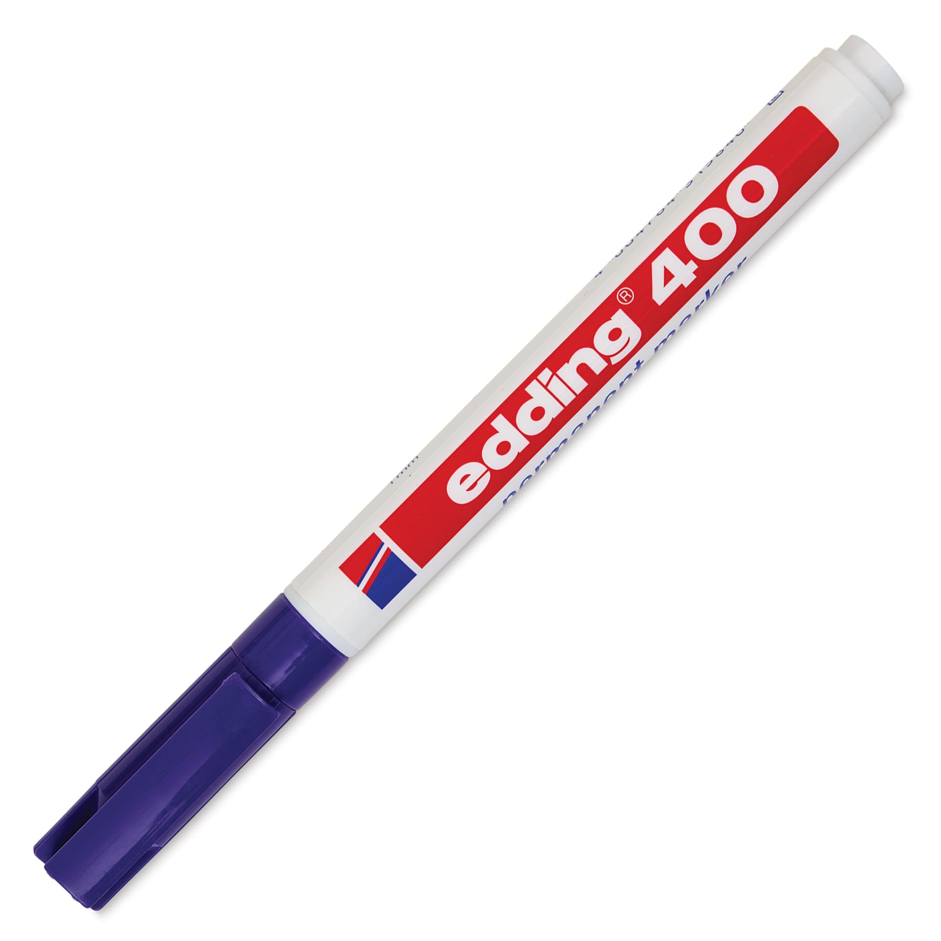 Edding Permanent Marker - Violet, 400 Series, Bullet Nib, 1 mm, cap on