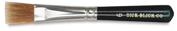 Gold Nylon Paste Brush - Brush shown horizontally