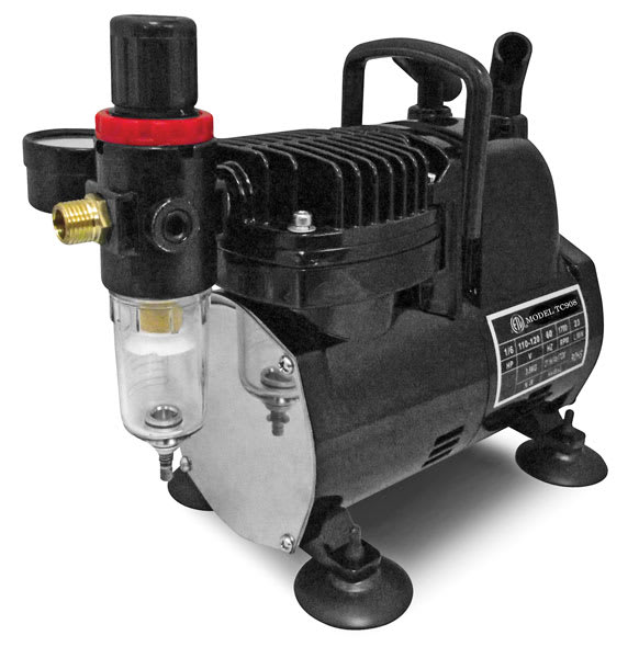 Badger TC908 Aspire Compressor - Left angled view of compressor showing hose connection