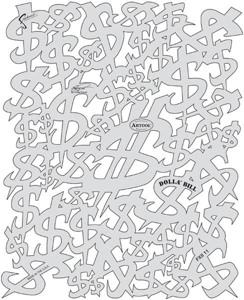 Kustom FX II Dolla' Bill Template