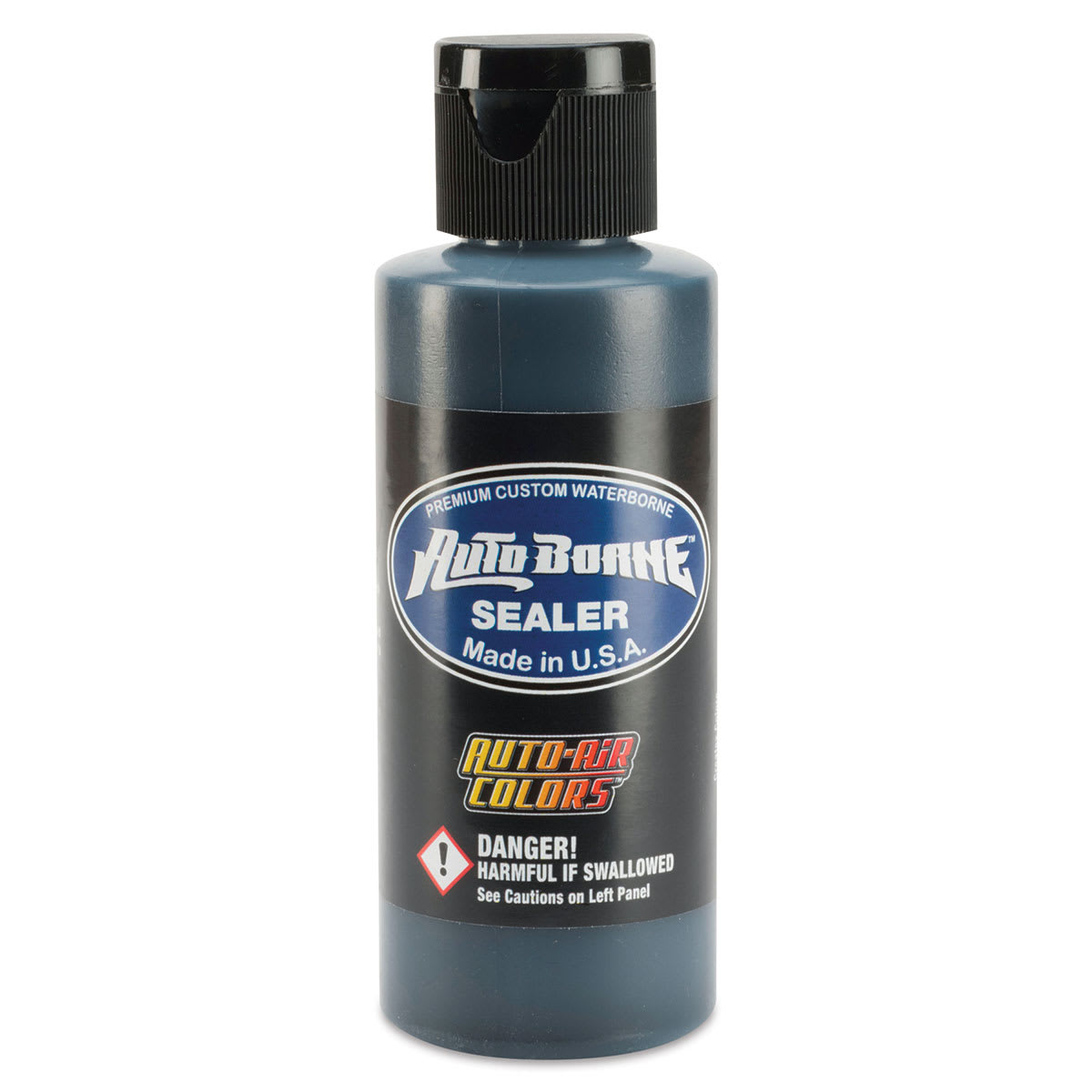 Createx Colors AutoBorne Sealers - Front of 2 oz. bottle of Black Sealer