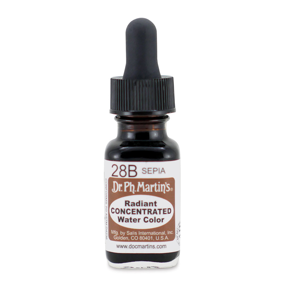 Dr. Ph. Martin's Radiant Concentrated Individual Watercolor - 1/2 oz, Sepia