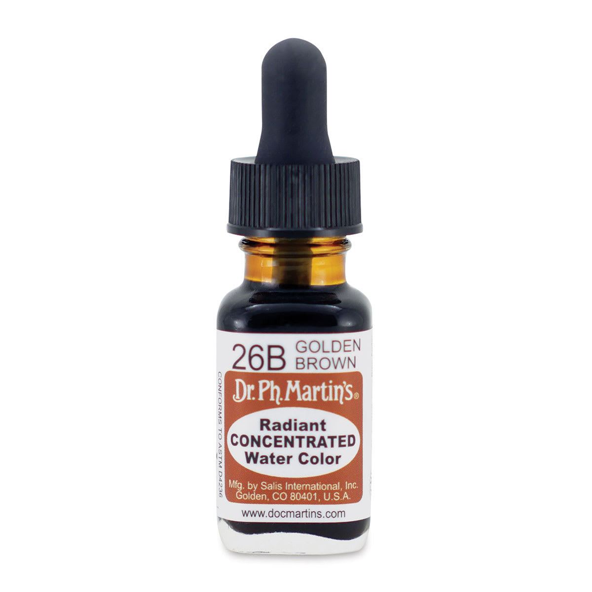 Dr. Ph. Martin's Radiant Concentrated Individual Watercolor - 1/2 oz, Golden Brown