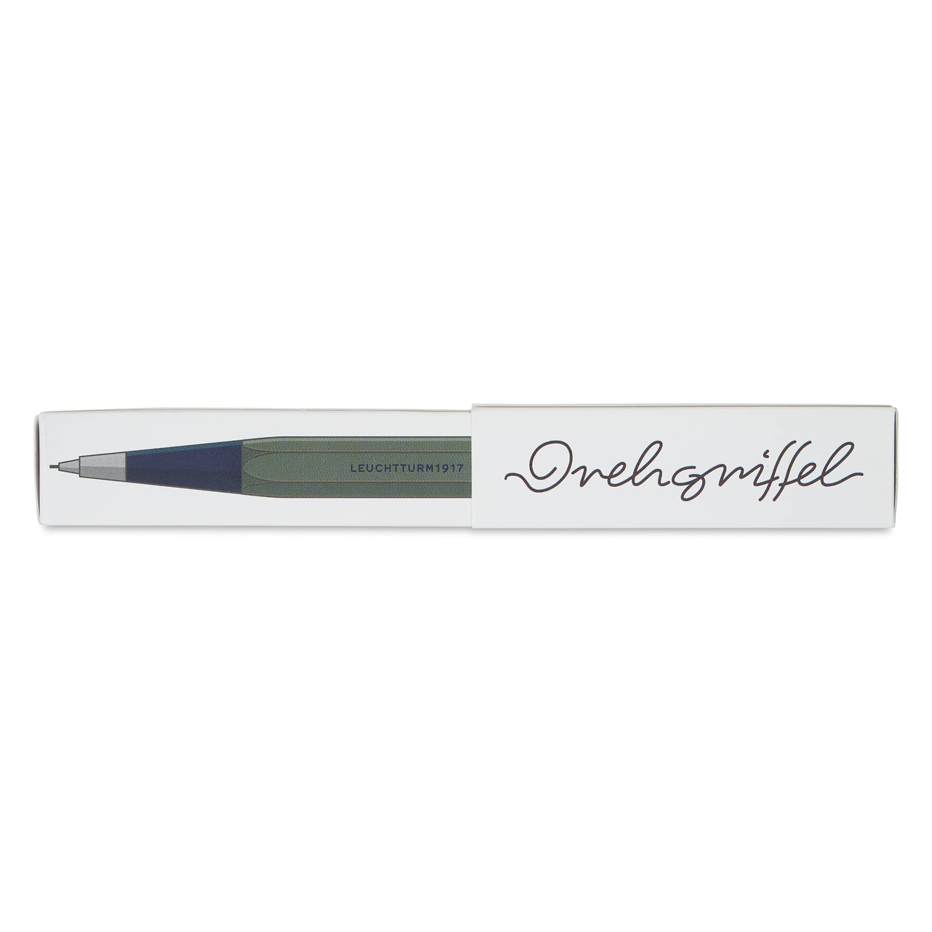 Leuchtturm1917 Drehgriffel Nr. 2 Mechanical Pencil - Olive, front of the packaging