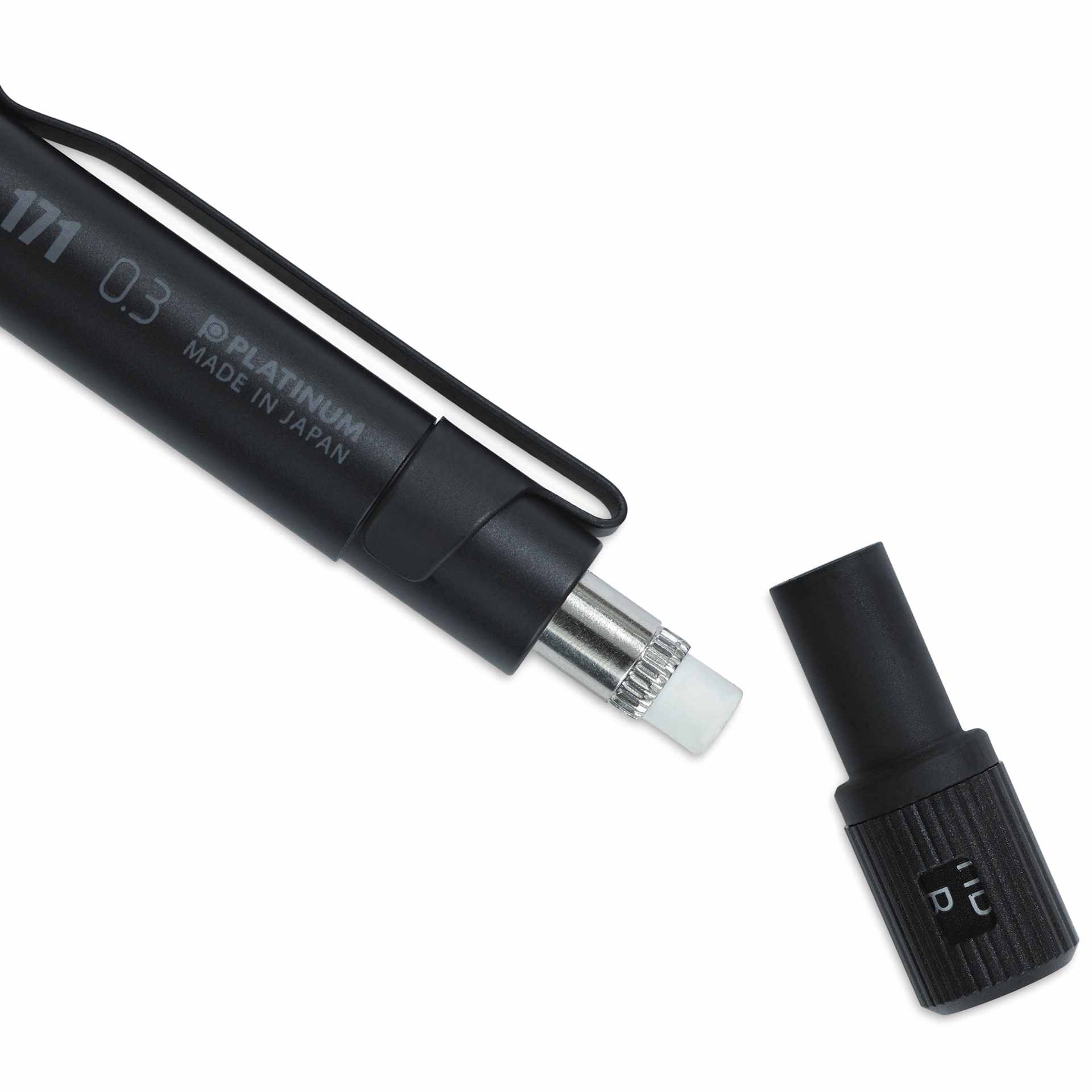 Platinum Pro-Use 171 Mechanical Pencil - Matte Black, 0.3 mm, eraser