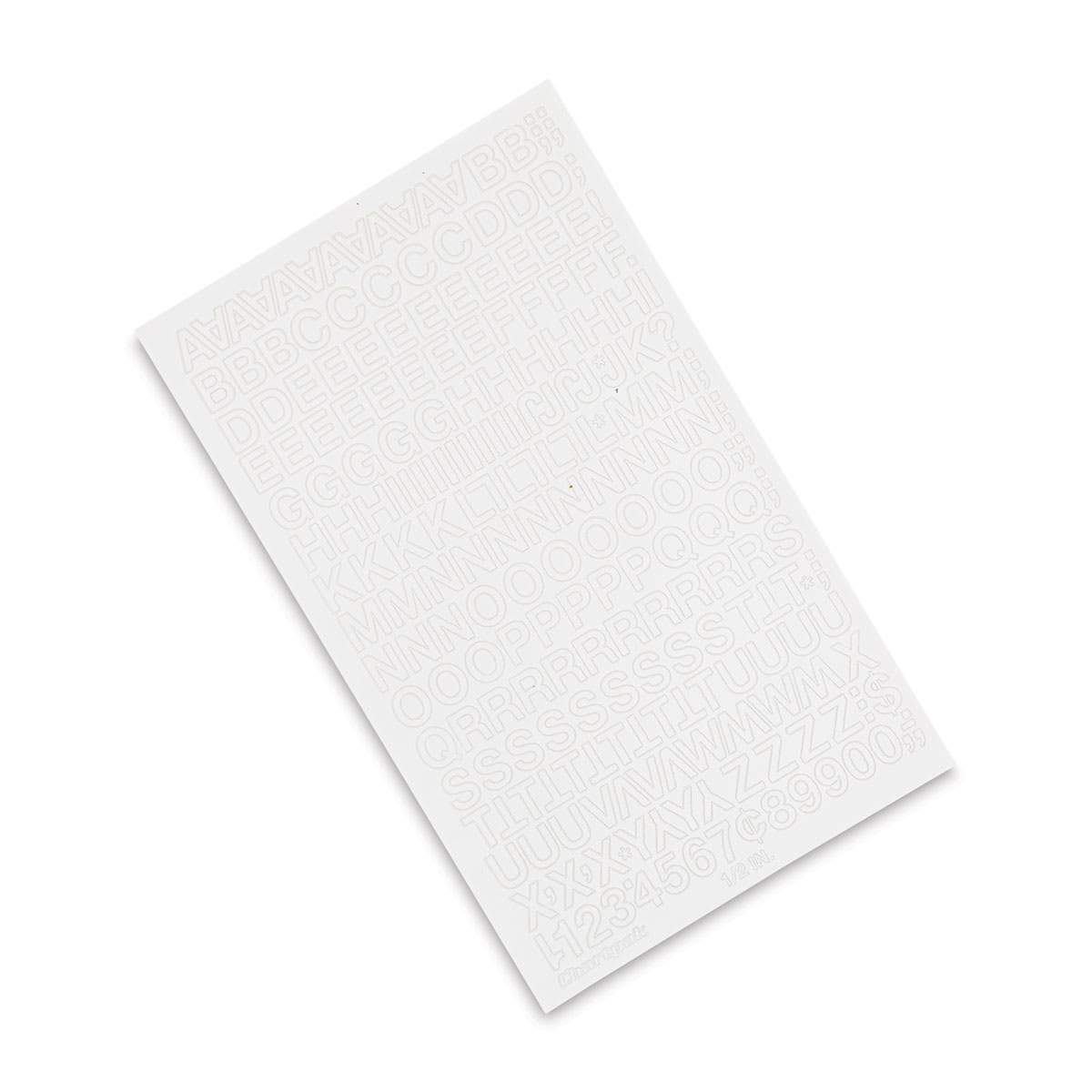 Chartpak Vinyl Letters - 1/2" Capital Letters, White