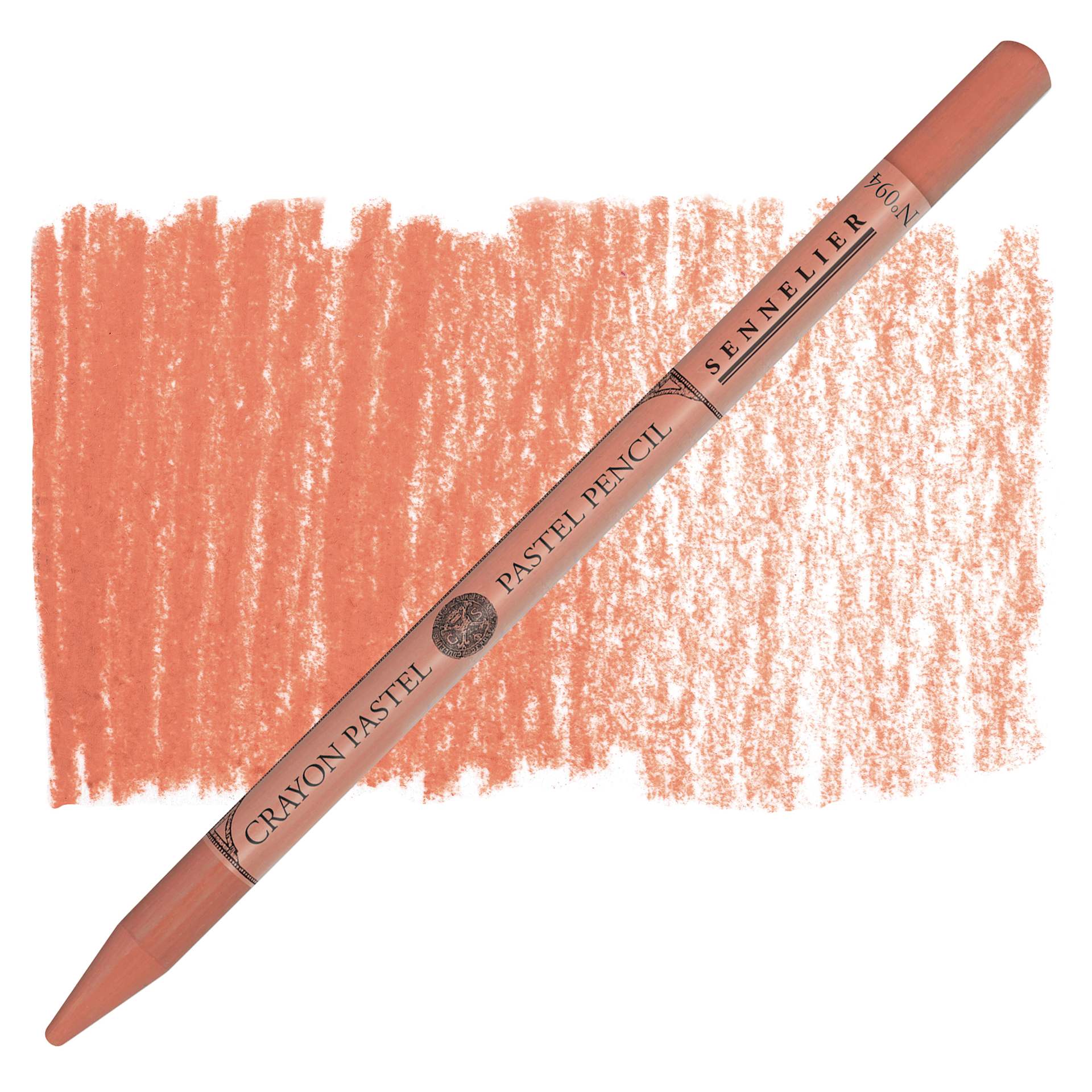 Sennelier Woodless Pastel Pencil - Venetian Red, pencil and swatch