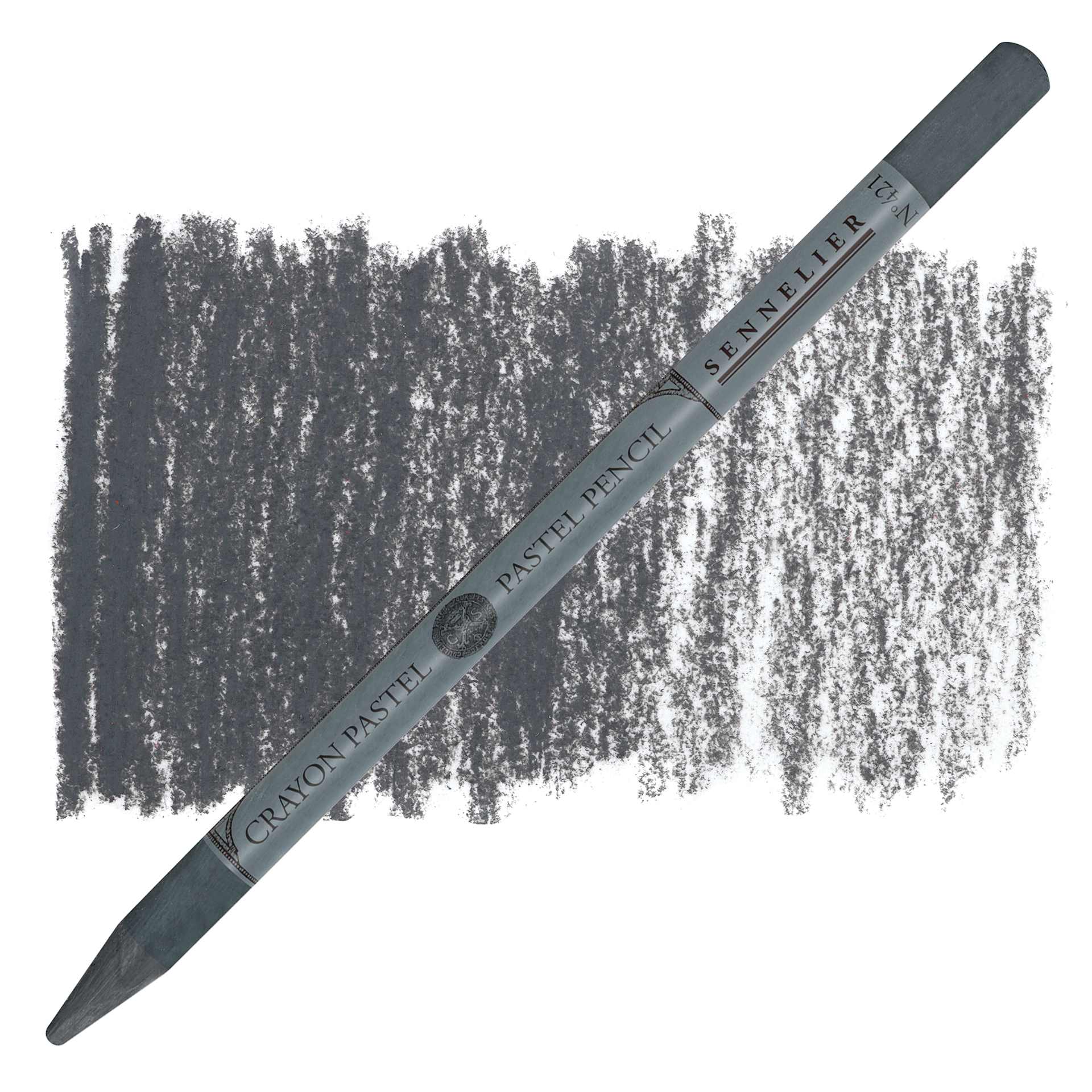 Sennelier Woodless Pastel Pencil - Blue Grey, pencil and swatch