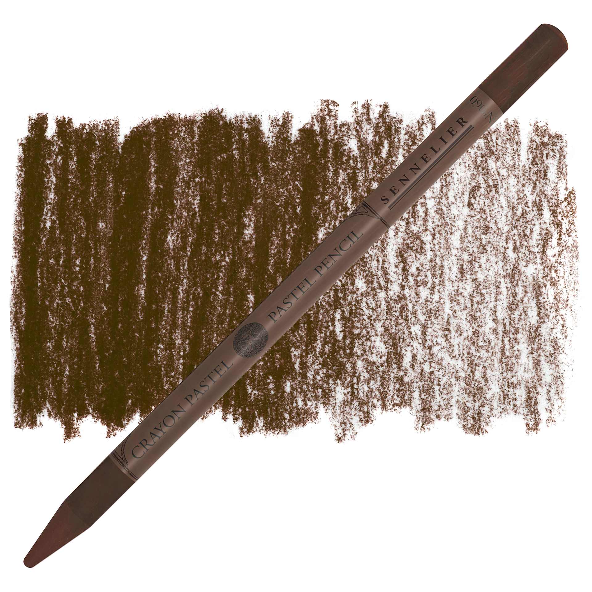 Sennelier Woodless Pastel Pencil - Bistre, pencil and swatch