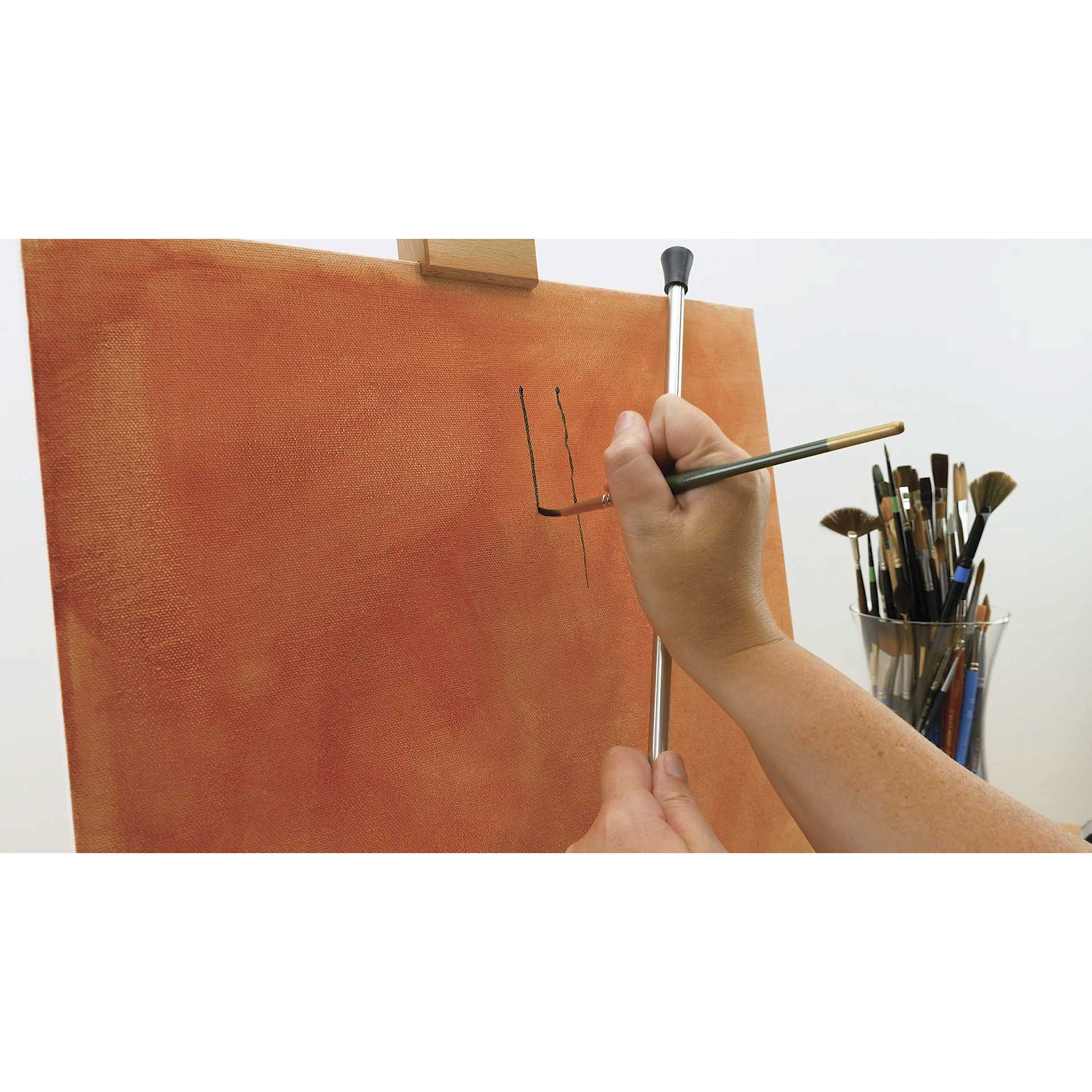 Excel Blades 3-Section Mahl Stick, steadying an artist's hand