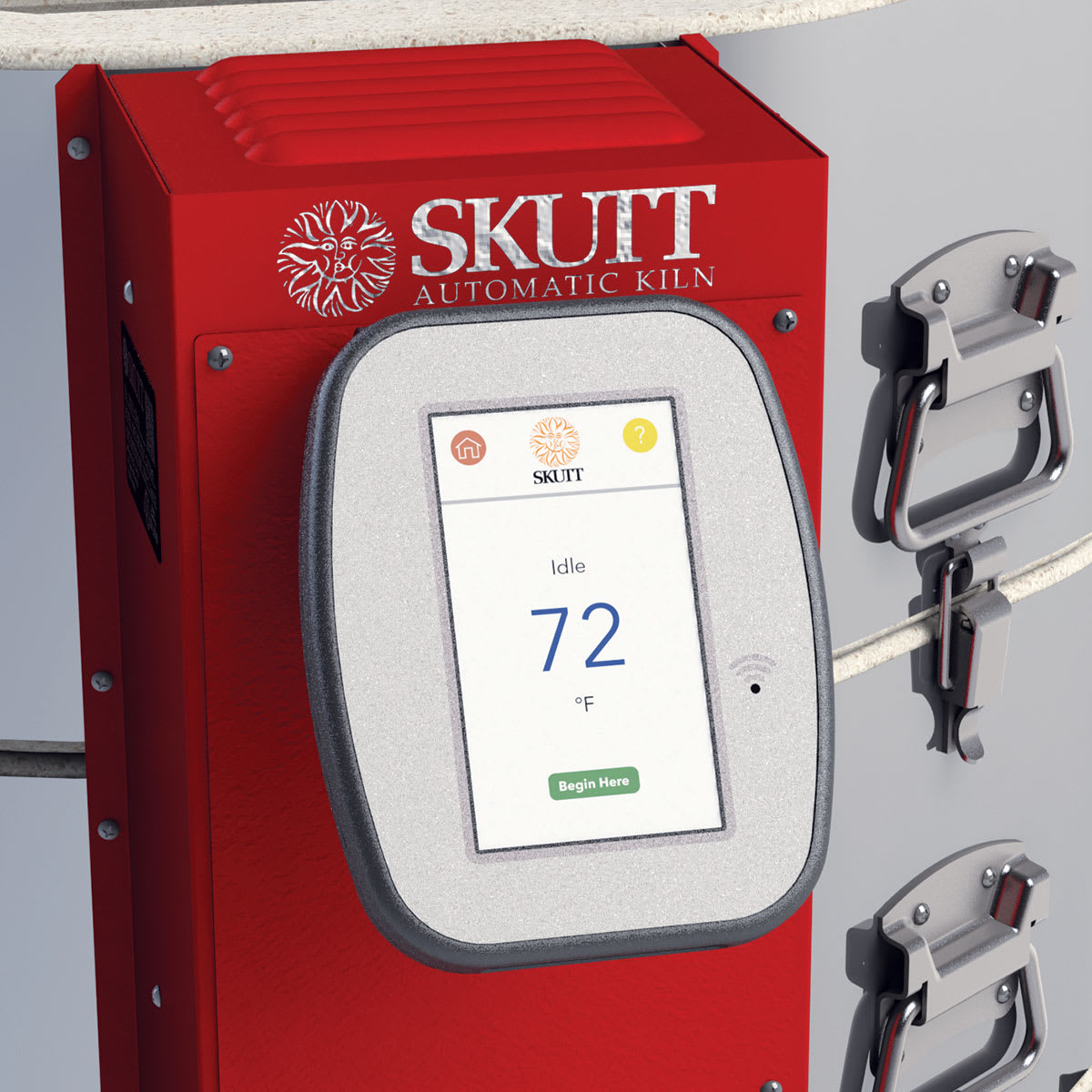 Skutt KMT Series Kilnmaster Touchscreen Kiln close-up of touchscreen