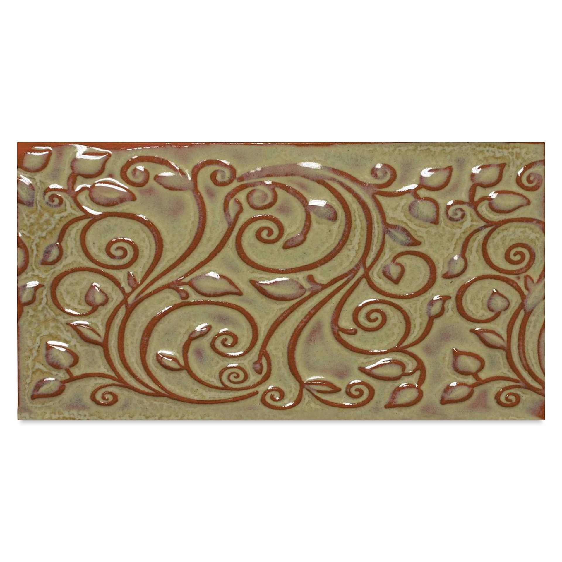 Amaco Opalescent Glaze - Autumn Leaf, finished example