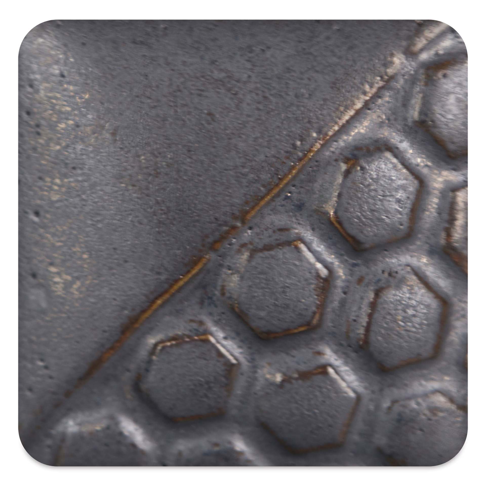 Mayco Elements Glaze - Burnished Steel, fired at cone 10 reduction