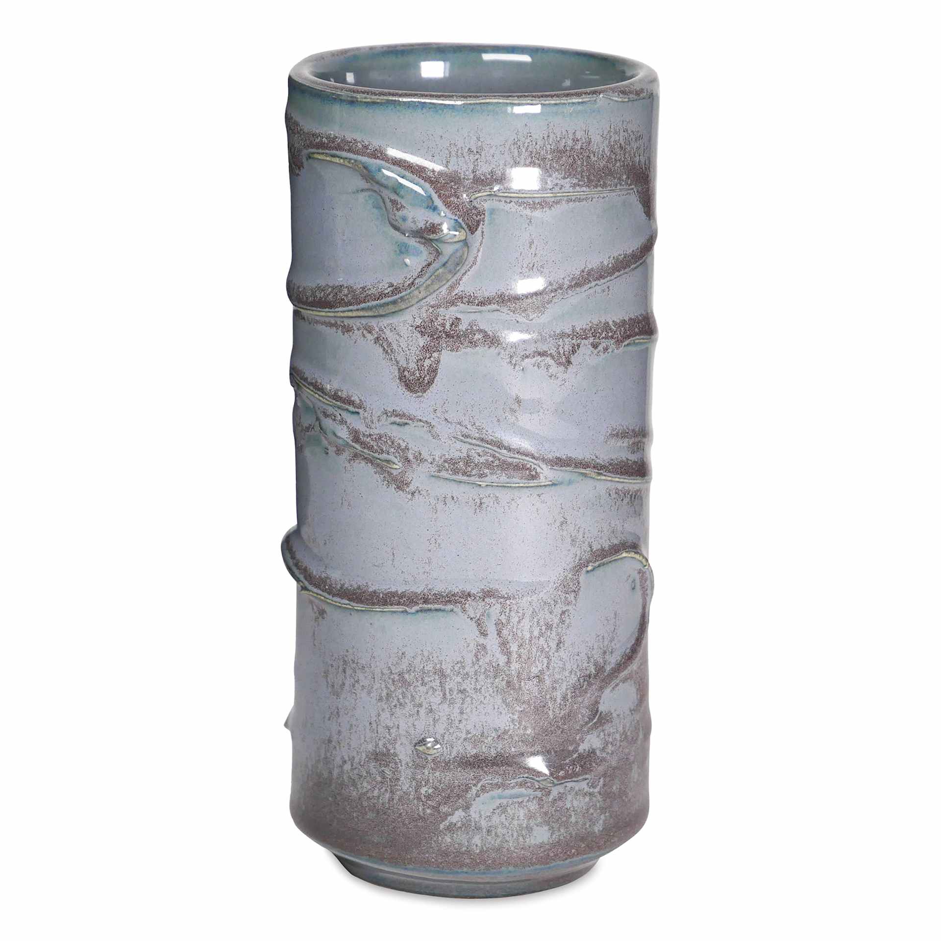 Amaco Potter's Choice Flux Glaze - Pint, Midnight Run finished vase example