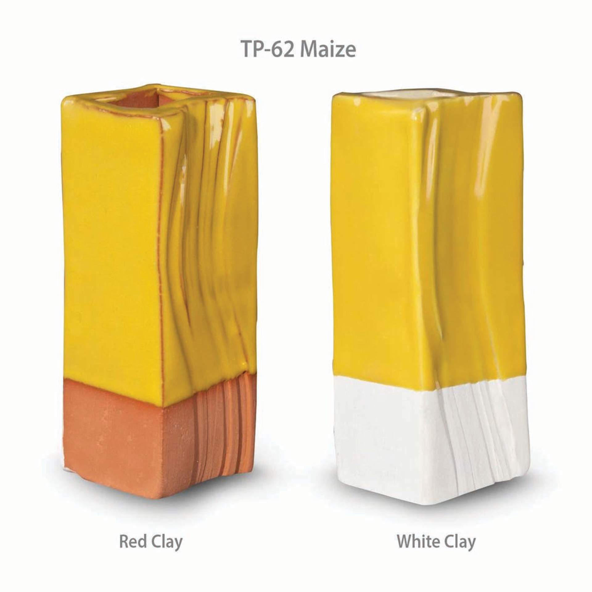 Amaco Teacher's Palette Glaze - Pint, Maize clay comparison