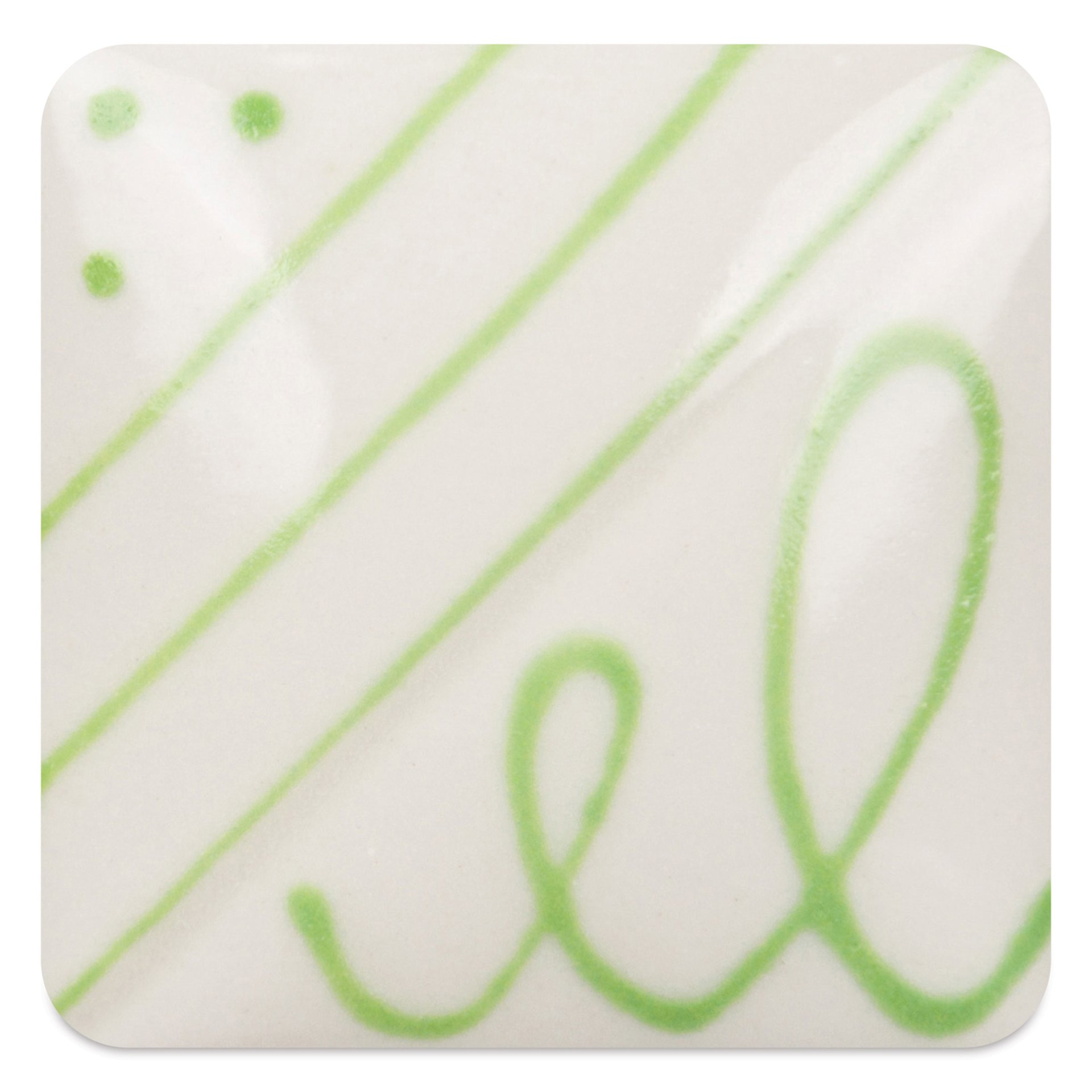 Mayco Designer Liners - Bright Green fired to cone 10 reduction