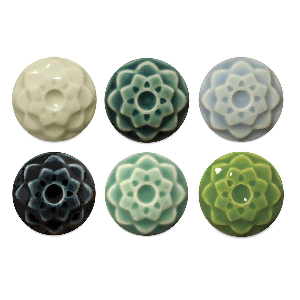 Amaco Celadon Glazes - Class Pack 1, Set of 6 Pints