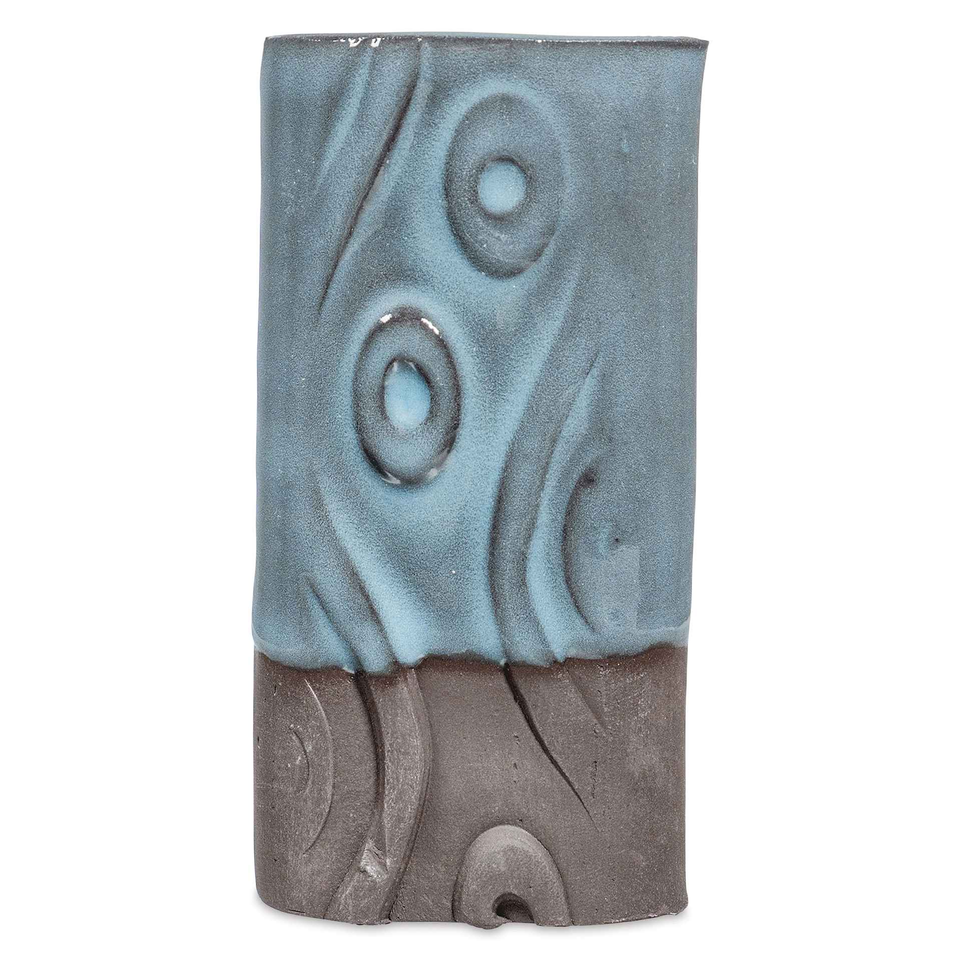 Amaco Celadon Glazes - 10 lb (Dry), Glacier, fired on Dark Chocolate #32