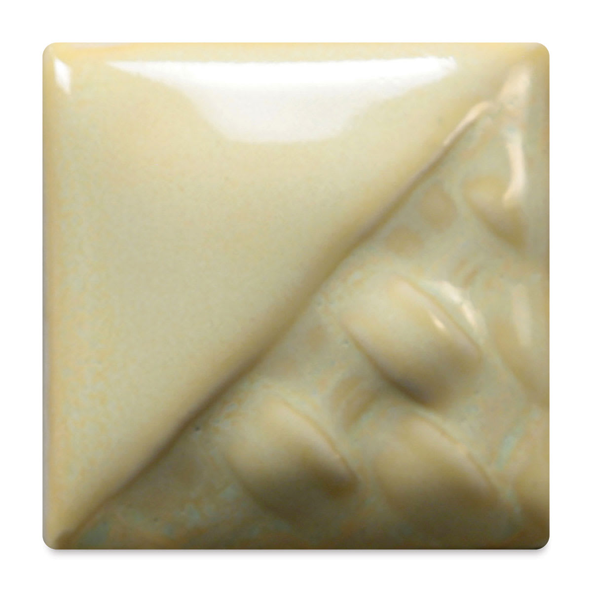 Mayco Stoneware Classic Glaze - Frosted Lemon, fired at cone 6 oxidation