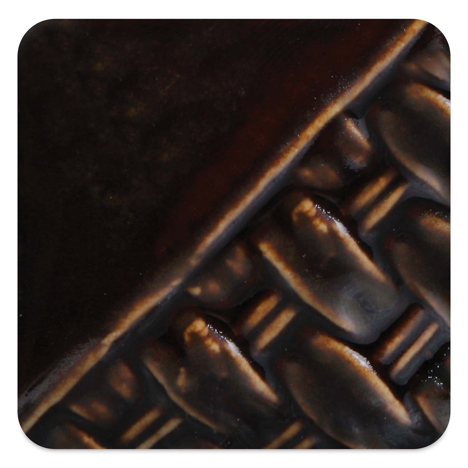 Mayco Stoneware Classic Glaze - Root Beer, fired at cone 10 reduction