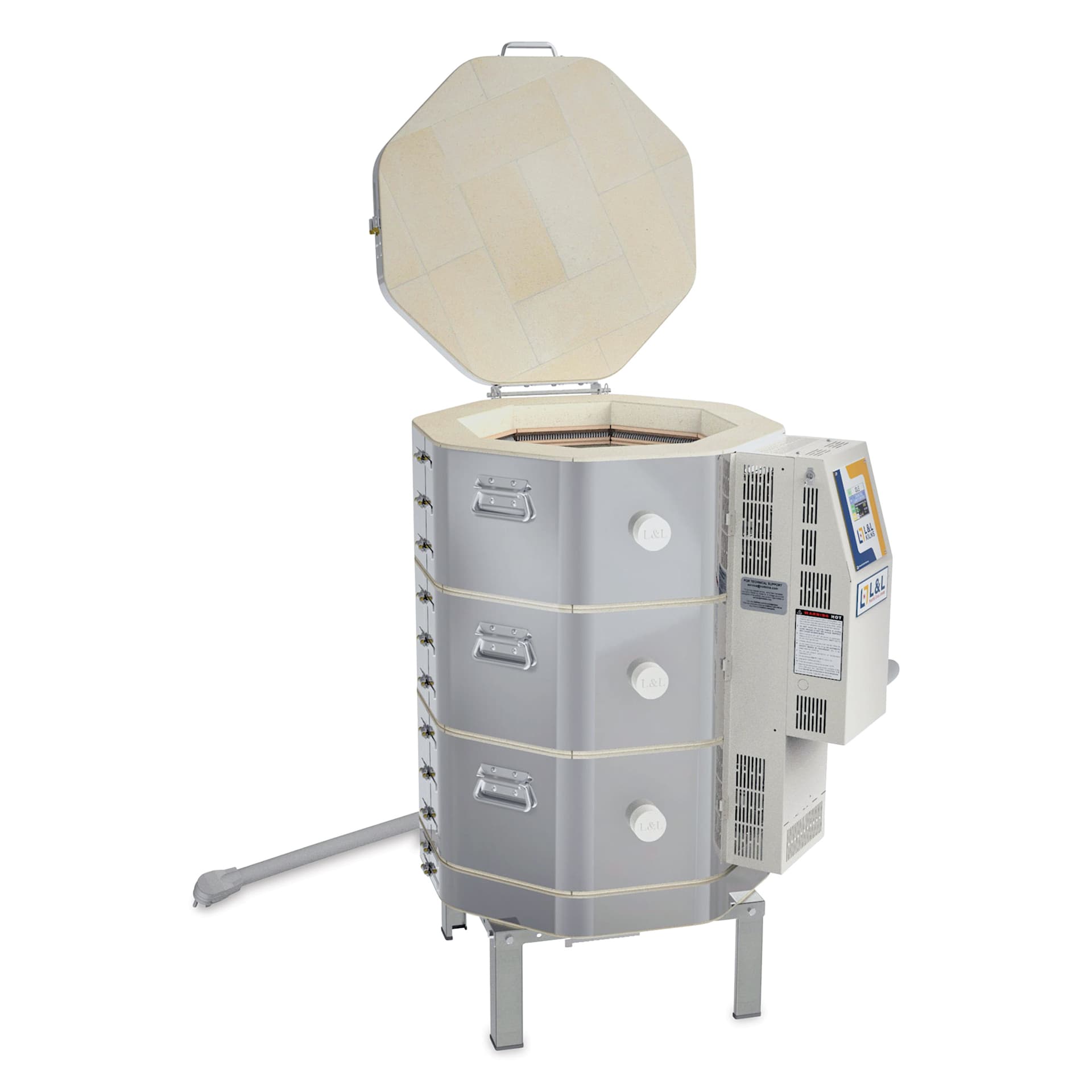 L&L Easy Fire Kiln - E18T-3, W8400, 240V, P3, 20.2 Amp open