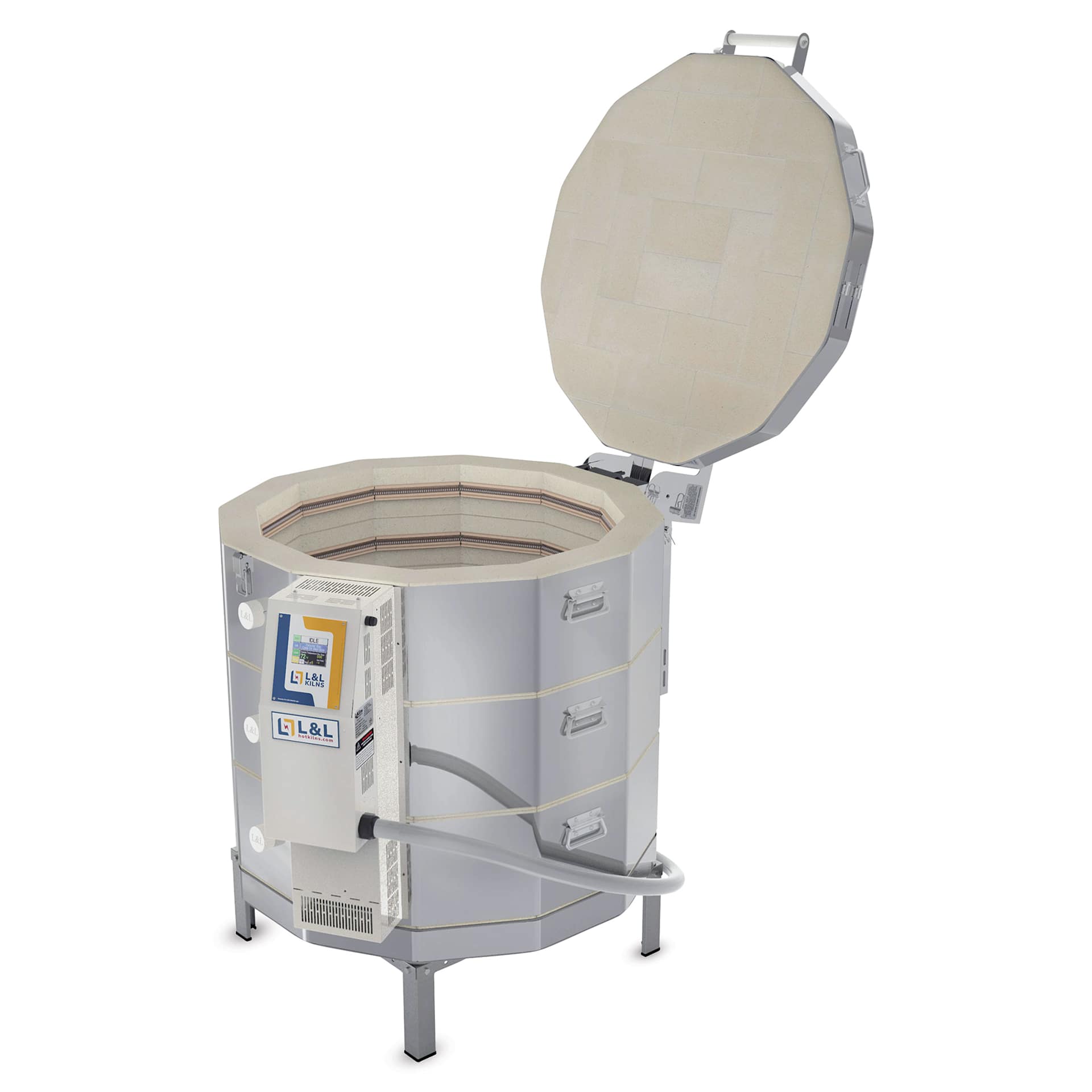 L&L Easy Fire Kiln - E28T-3, W14340, 208V, P3, 39.8 Amp - open