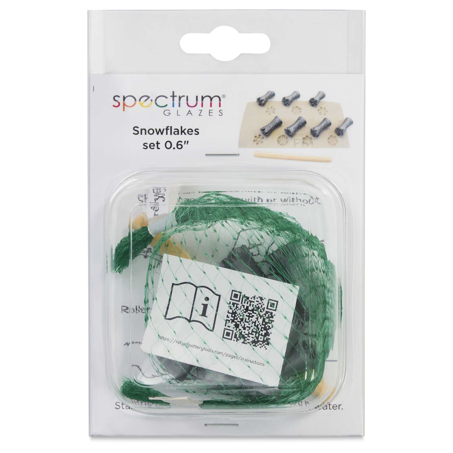 Spectrum Stamps - Snowflakes, Small, Set of 7 - back of packaging