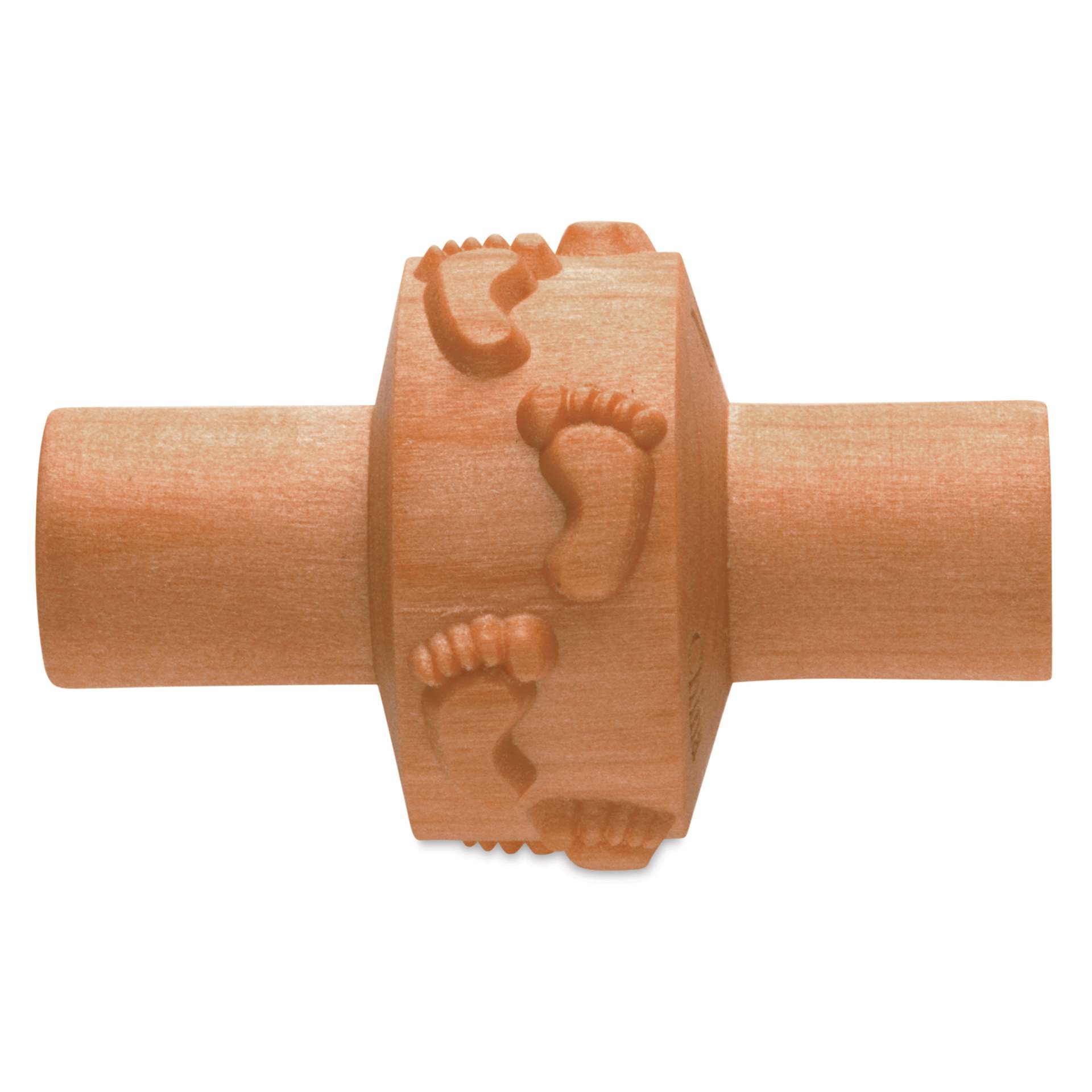 MKM Pottery Tools Small Handle Roller - Footprints