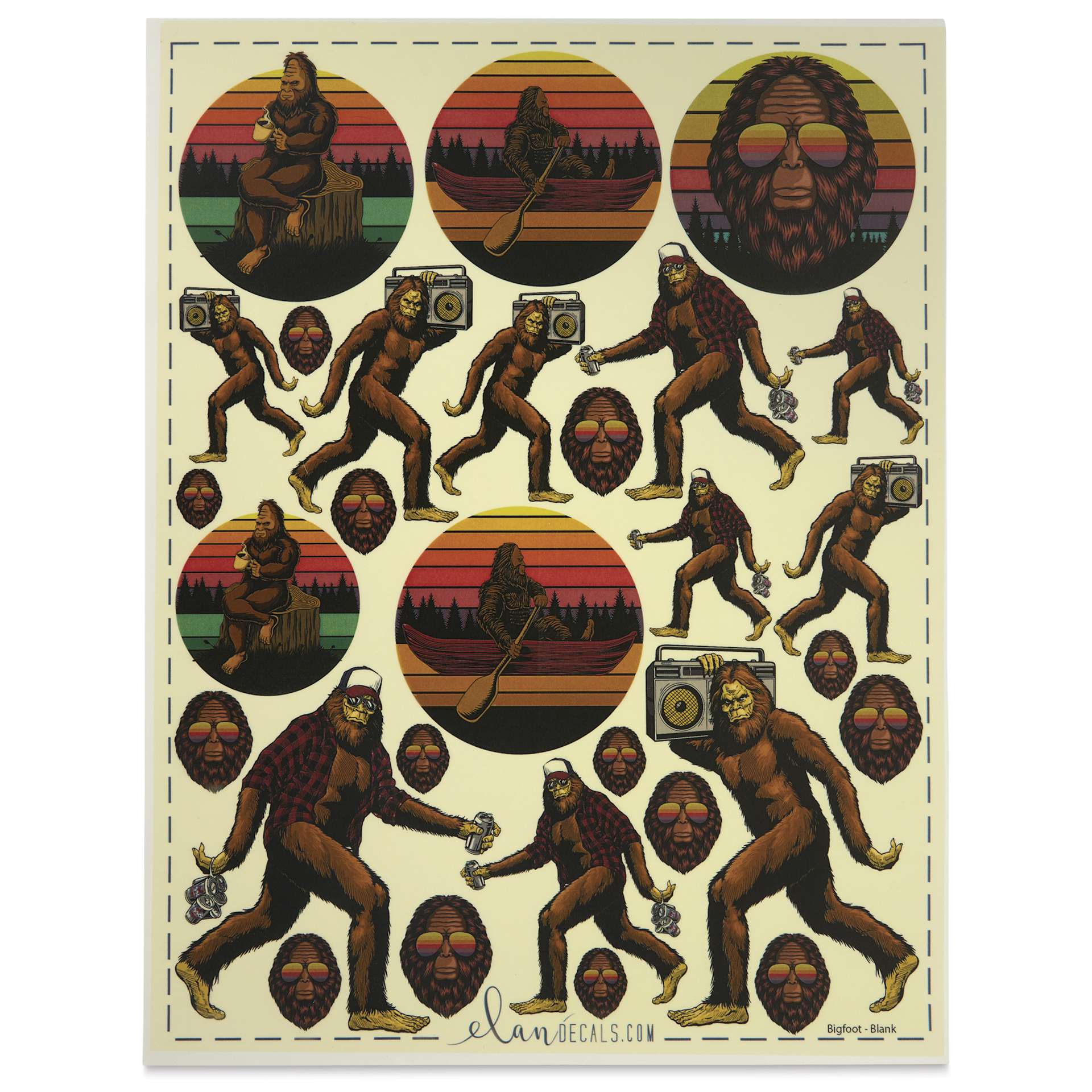Elan Transfers Overglaze Decal Sheet - Bigfoot